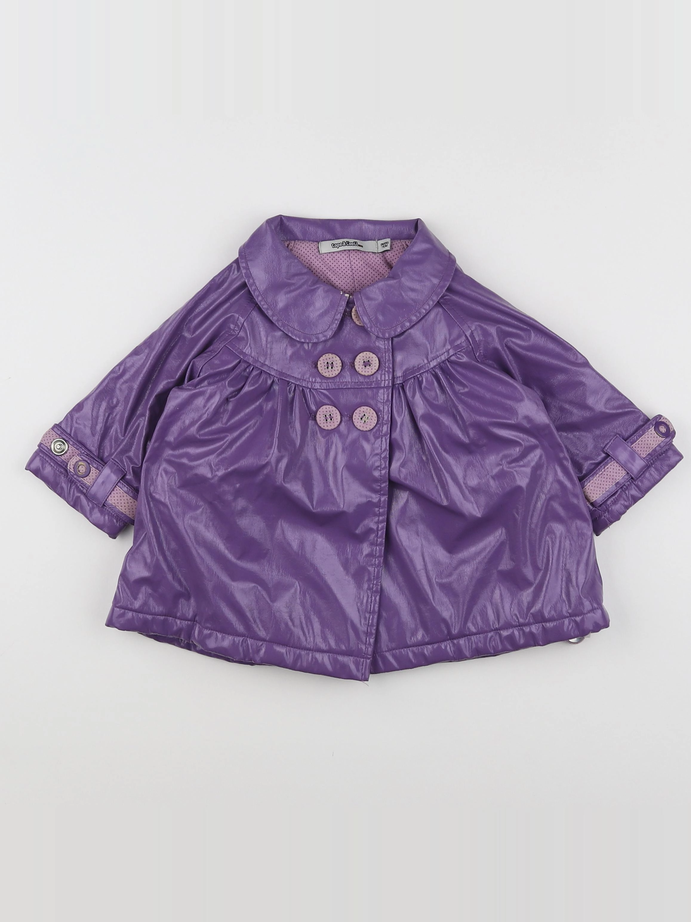 Tape à l'oeil - imperméable violet - 9 mois
