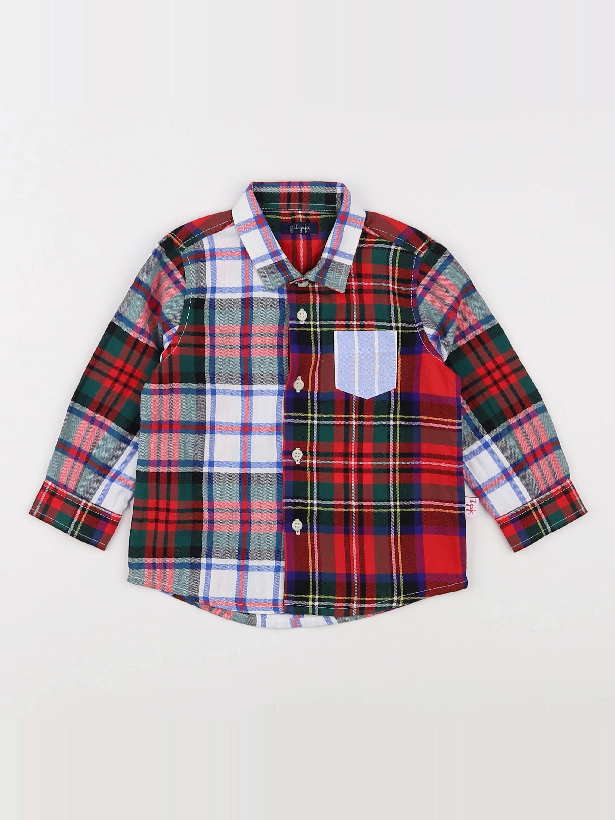 Il Gufo - chemise multicolore - 9 mois