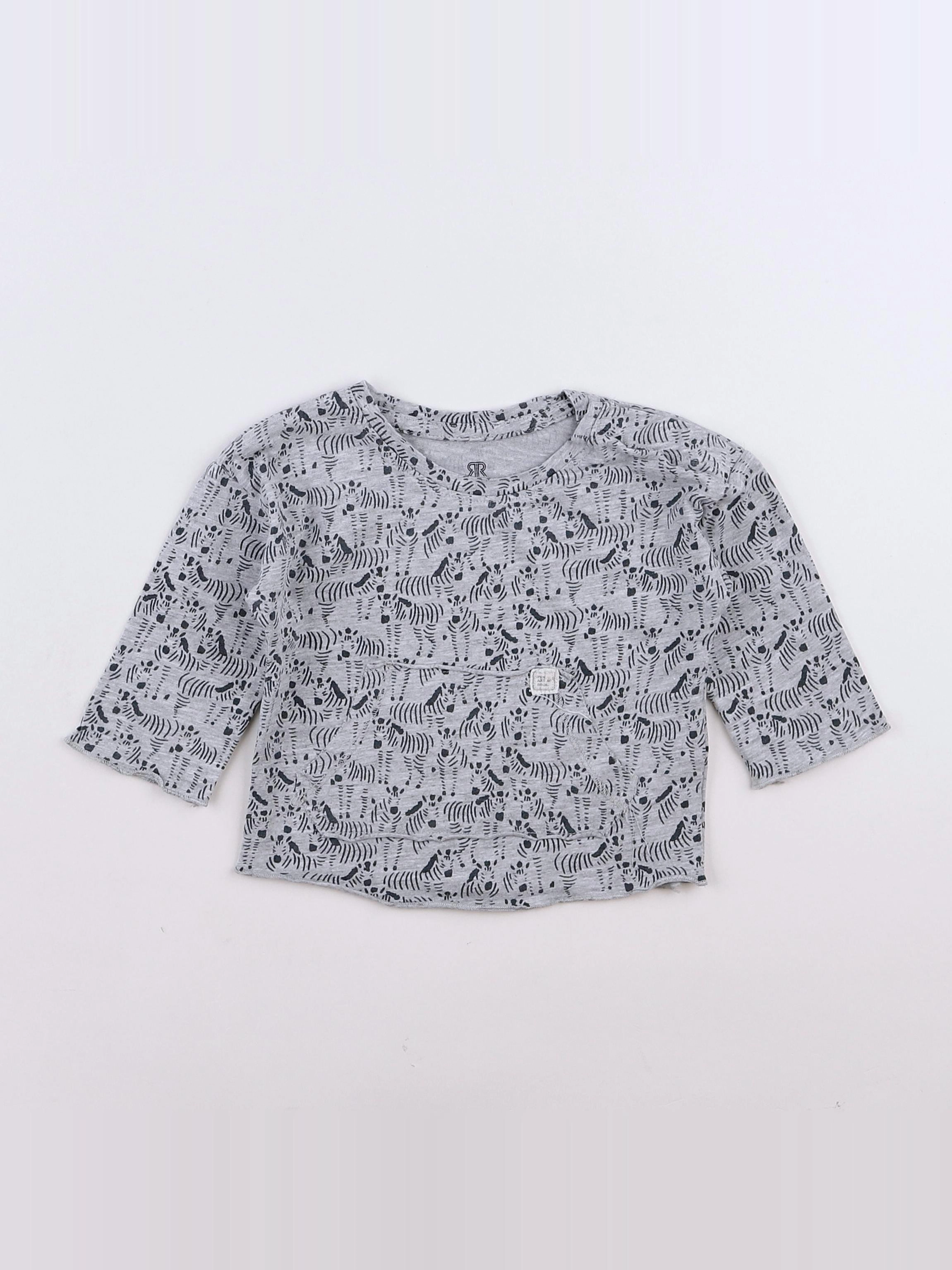 La Redoute - tee-shirt gris - 3 mois