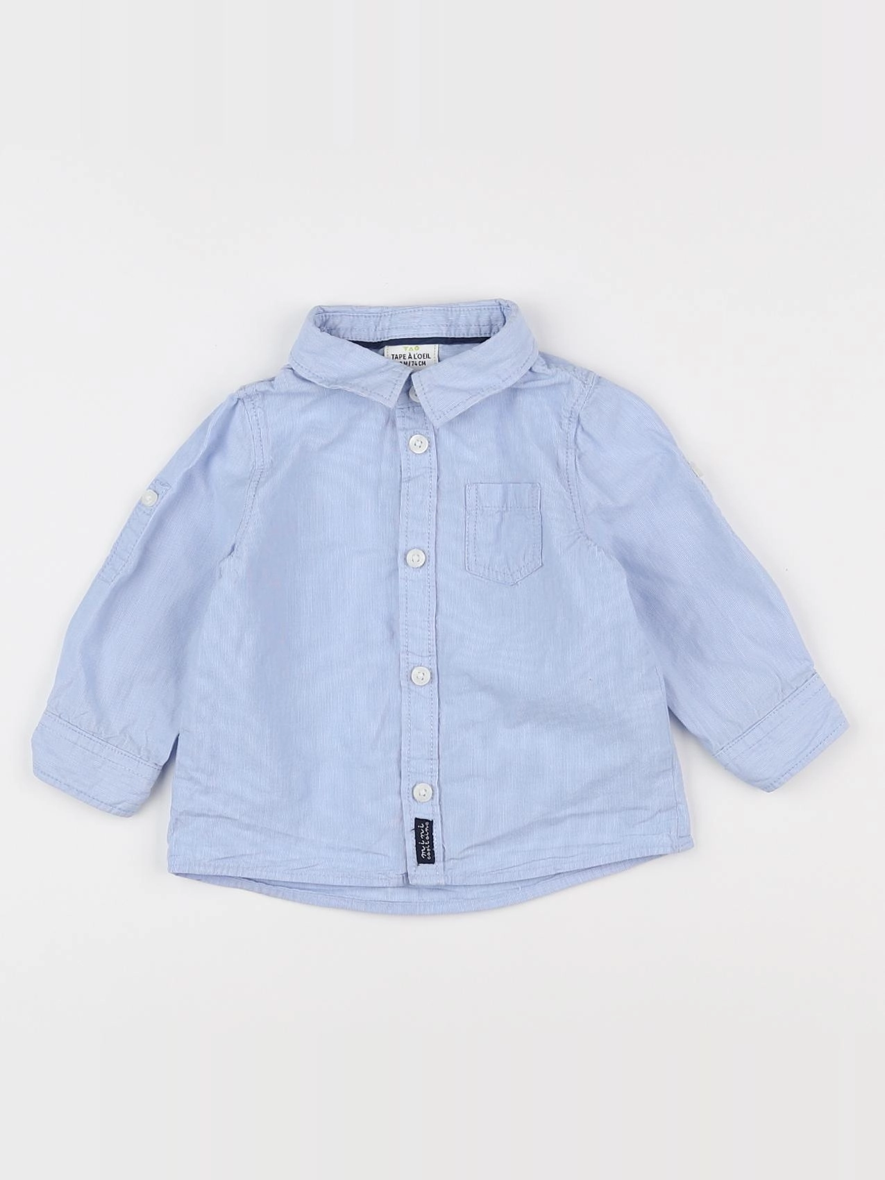 Tape à l'oeil - chemise bleu - 12 mois