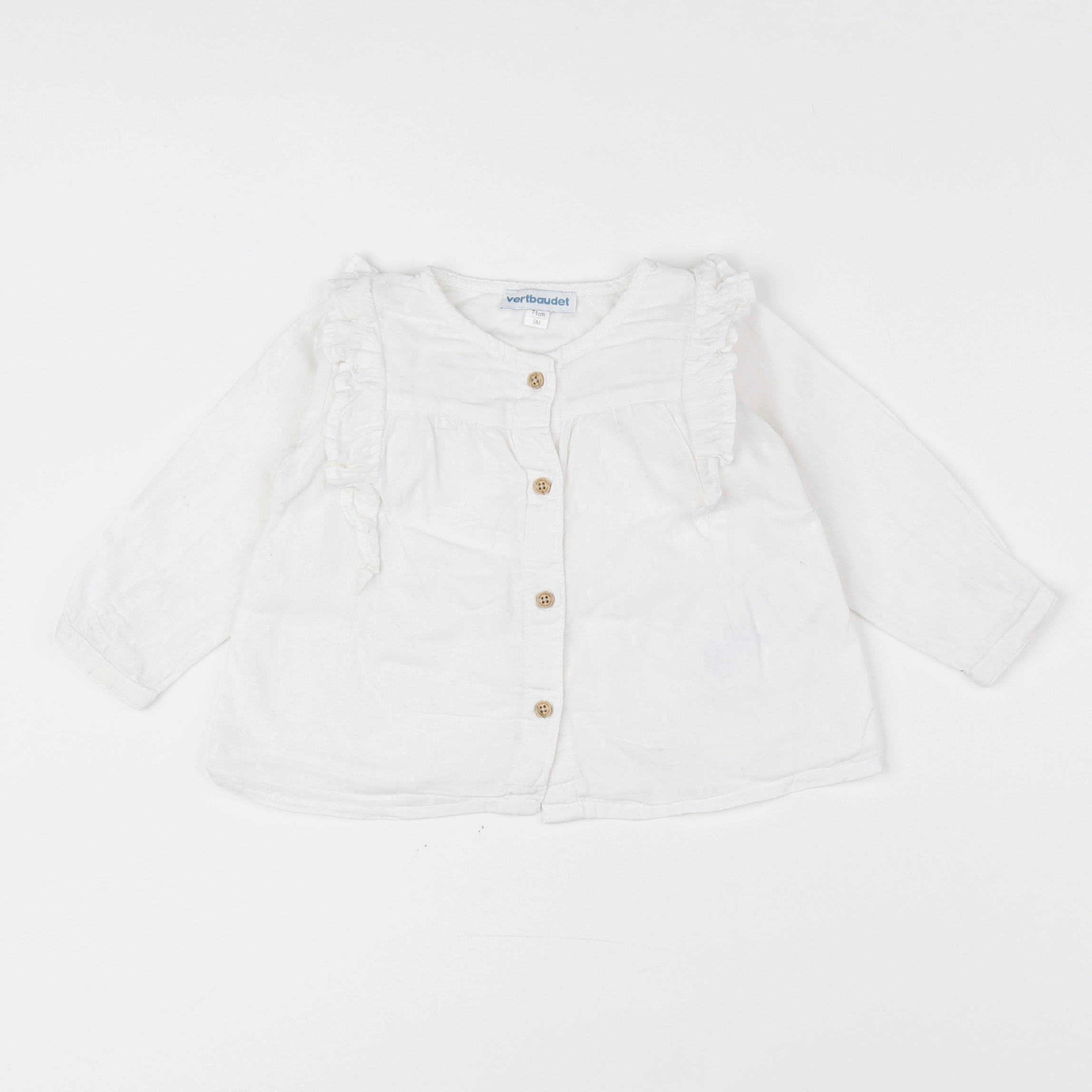 Vertbaudet - blouse blanc - 9 mois