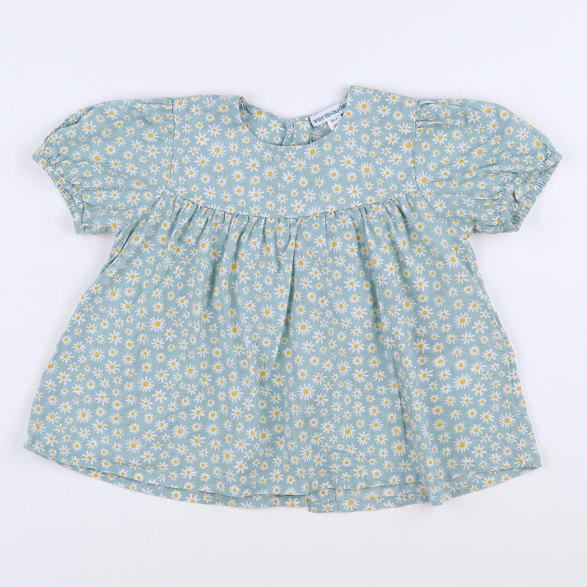 Vertbaudet - blouse vert - 12 mois