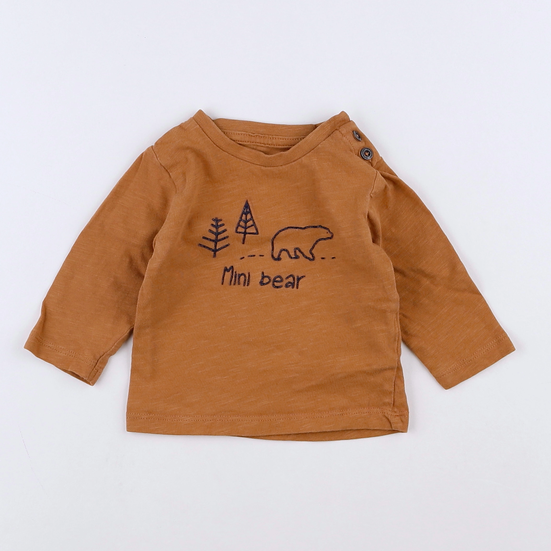 Vertbaudet - tee-shirt marron - 3 mois