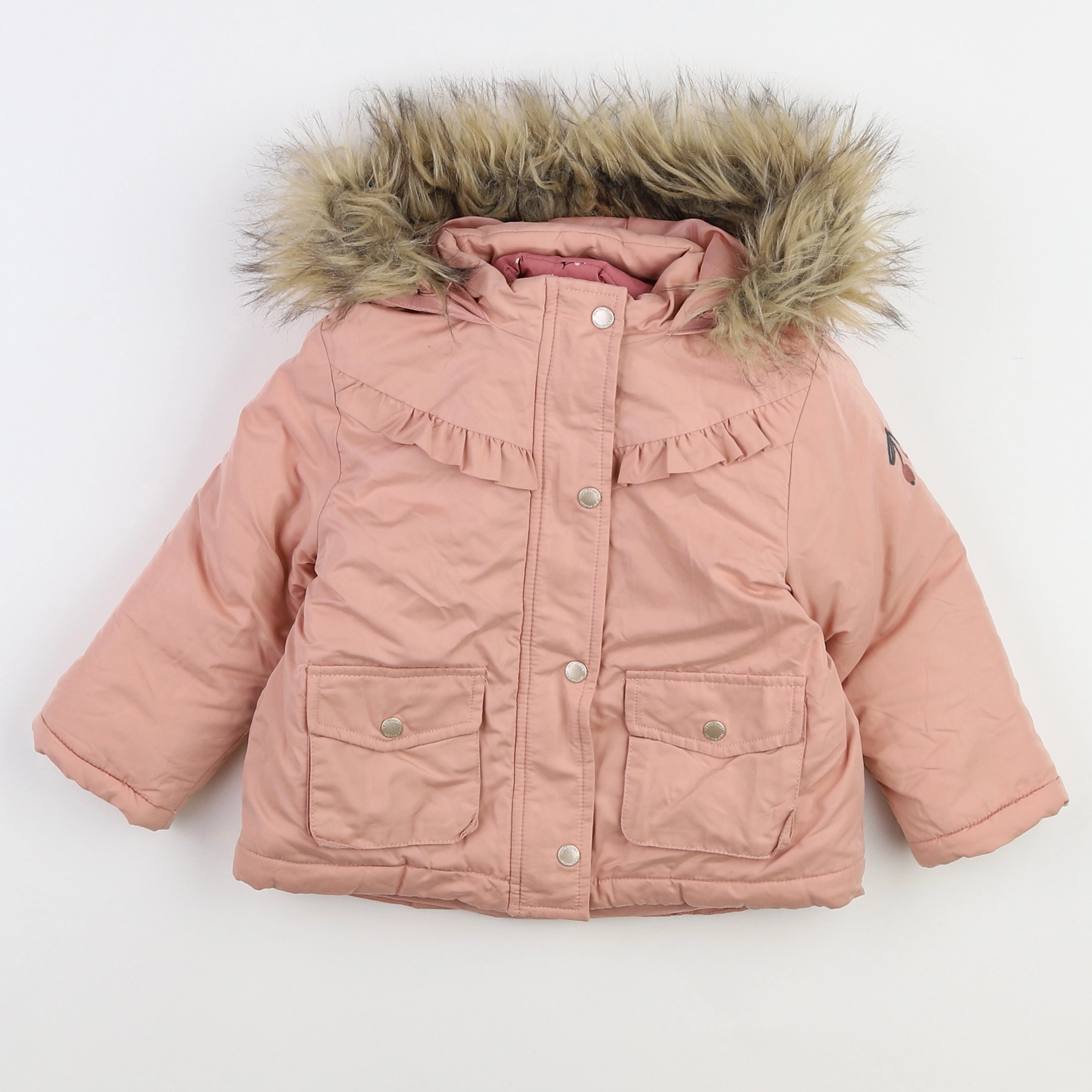 Vertbaudet - parka rose - 2 ans