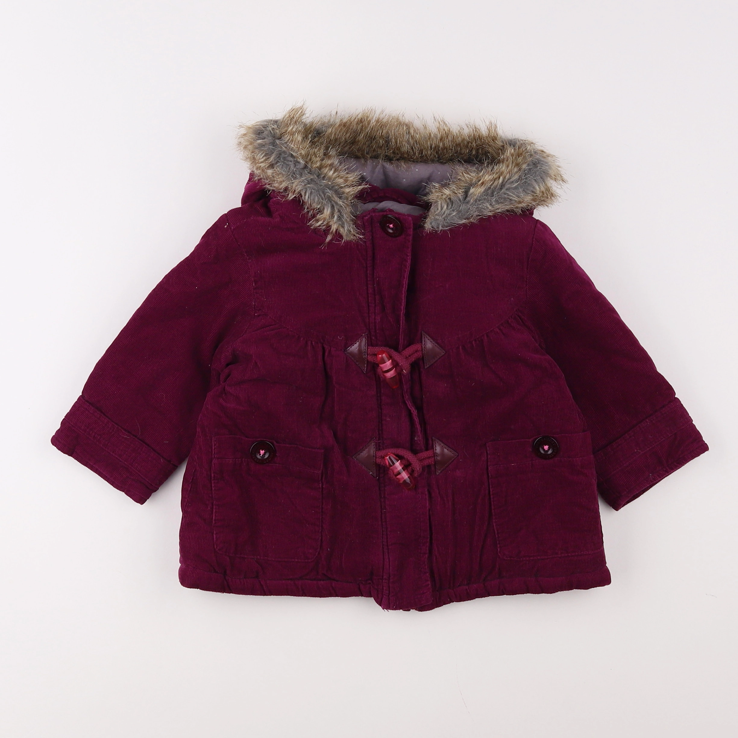 Vertbaudet - manteau violet - 12 mois