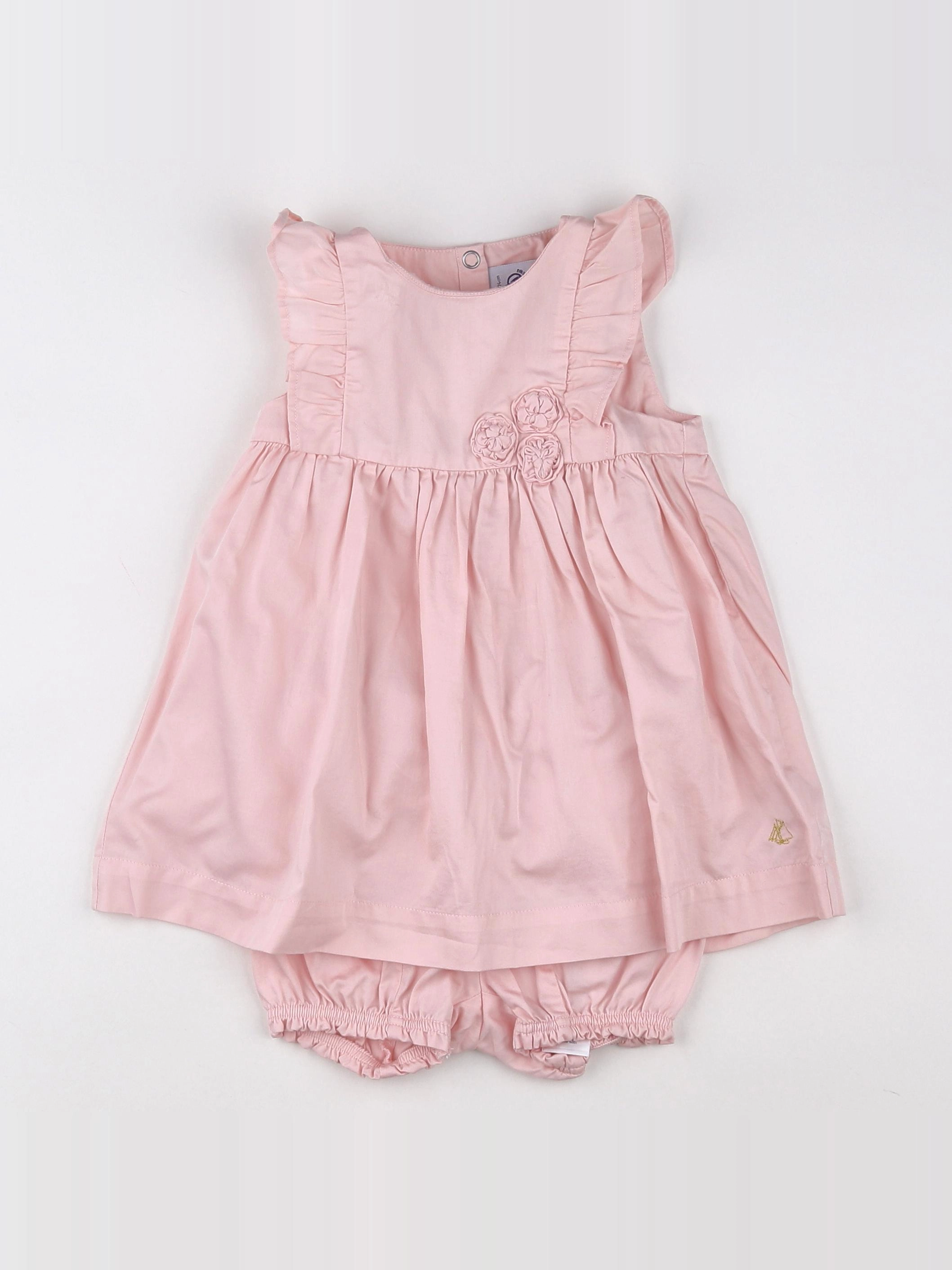 Petit Bateau - robe rose - 12 mois