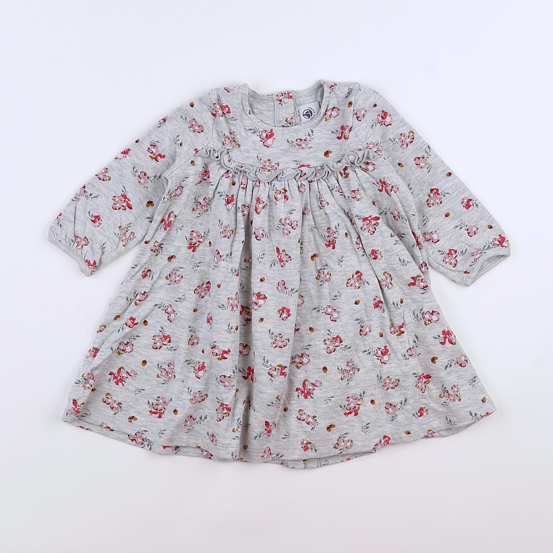 Petit Bateau - robe gris - 18 mois