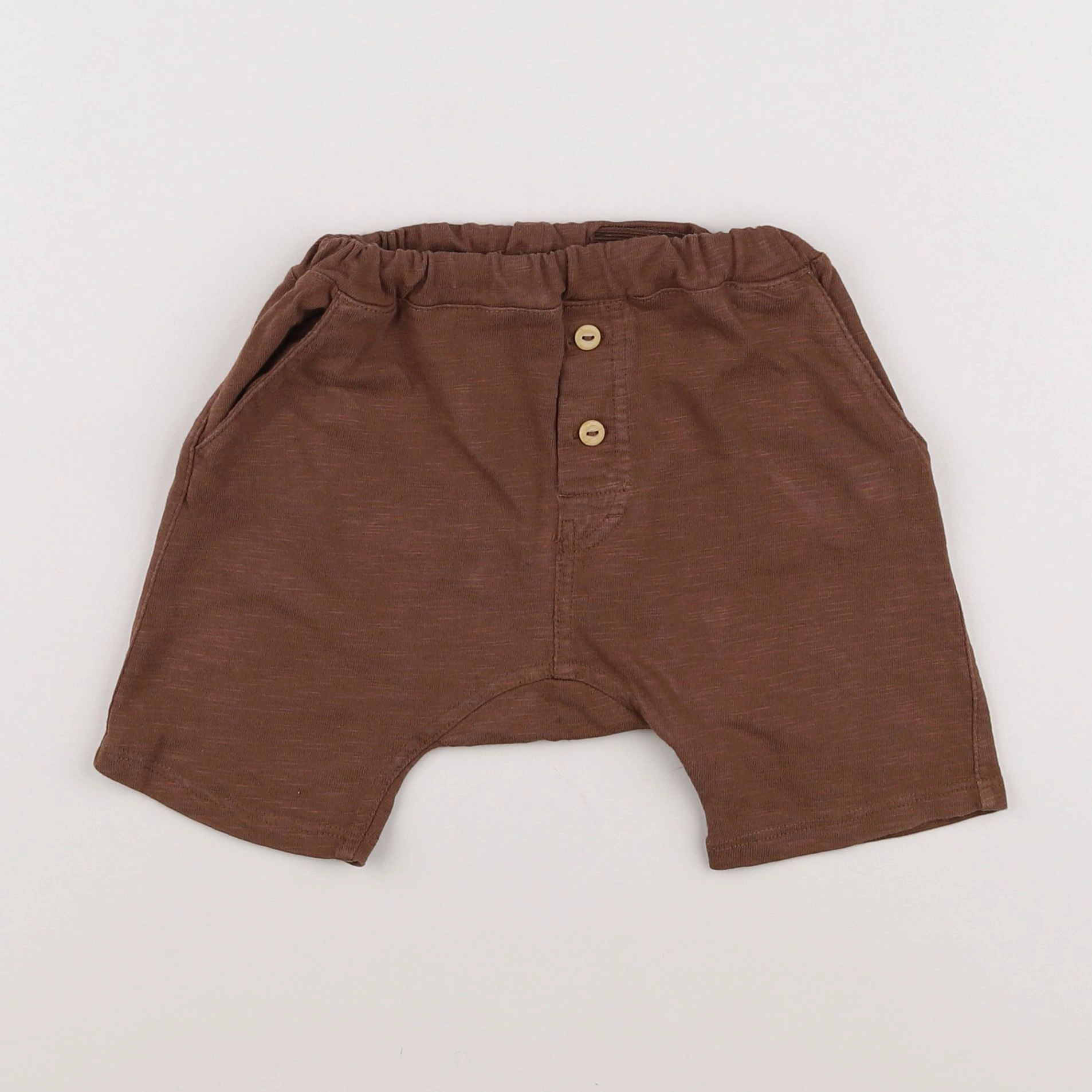 H&M - short marron - 6/12 mois