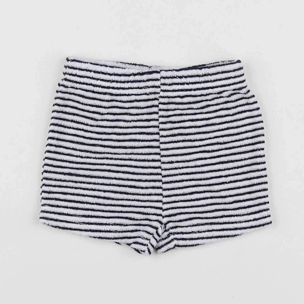 Vertbaudet - short blanc, bleu - 6 mois