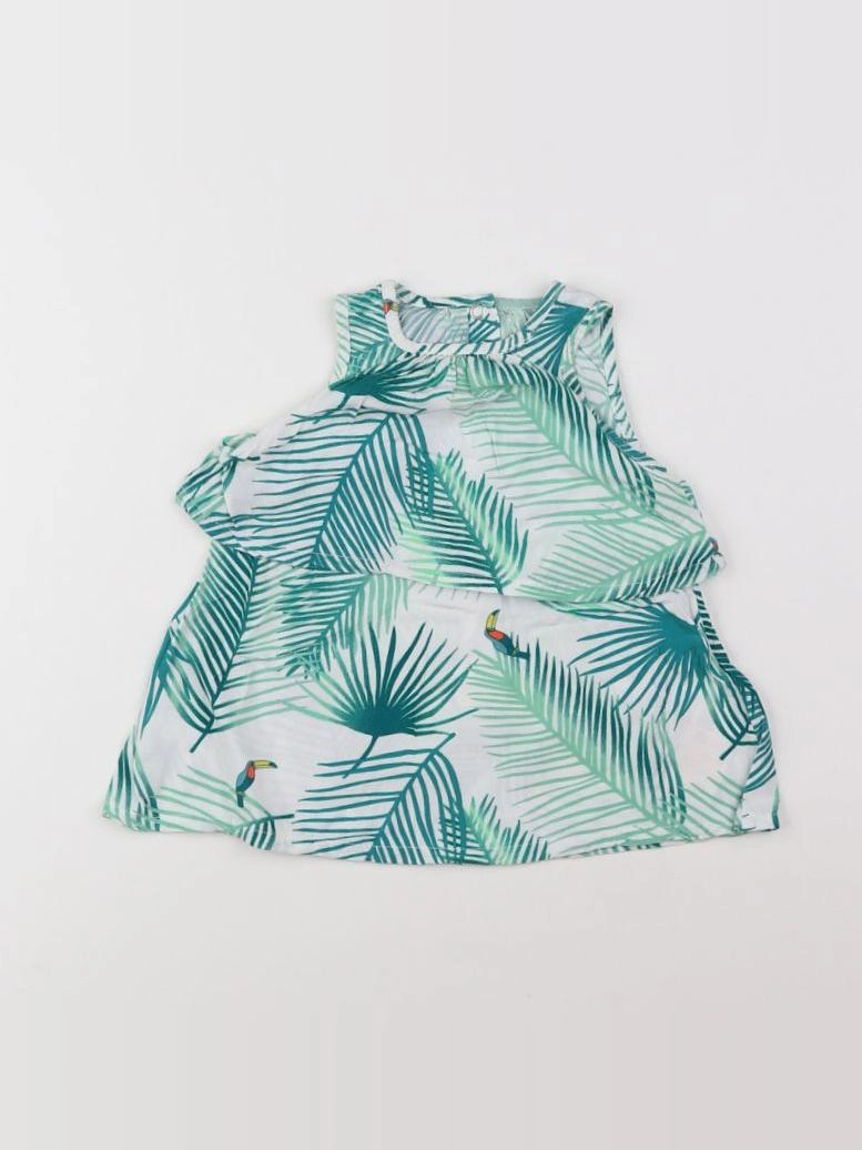 Vertbaudet - robe vert - 6 mois