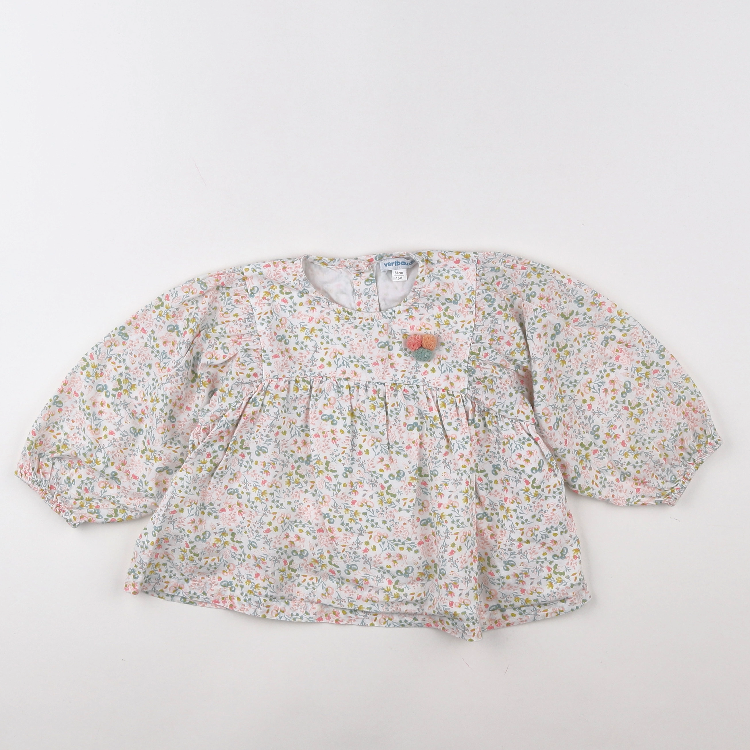 Vertbaudet - blouse multicolore - 18 mois