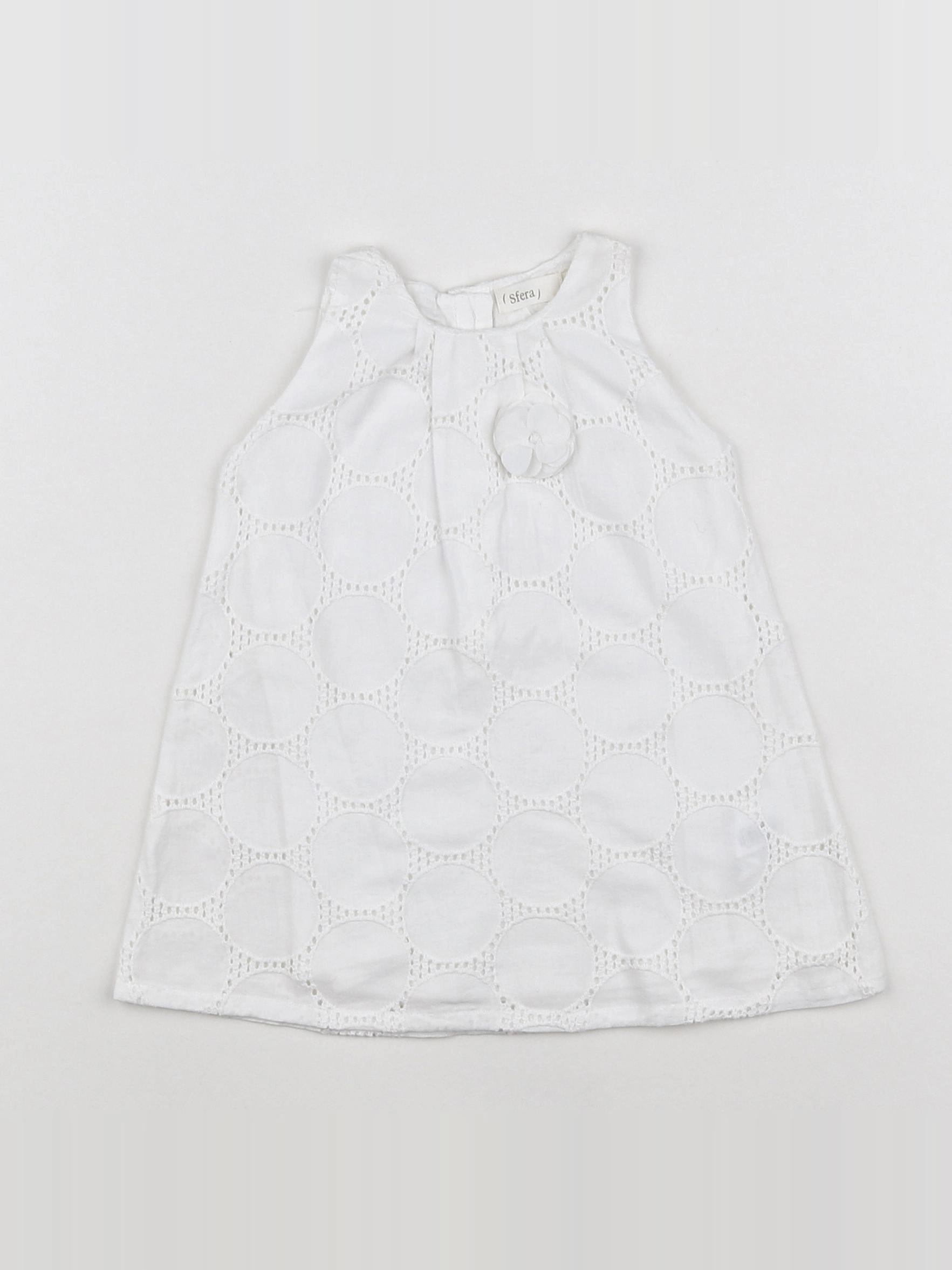 Sfera - robe Blanc - 3/6 mois