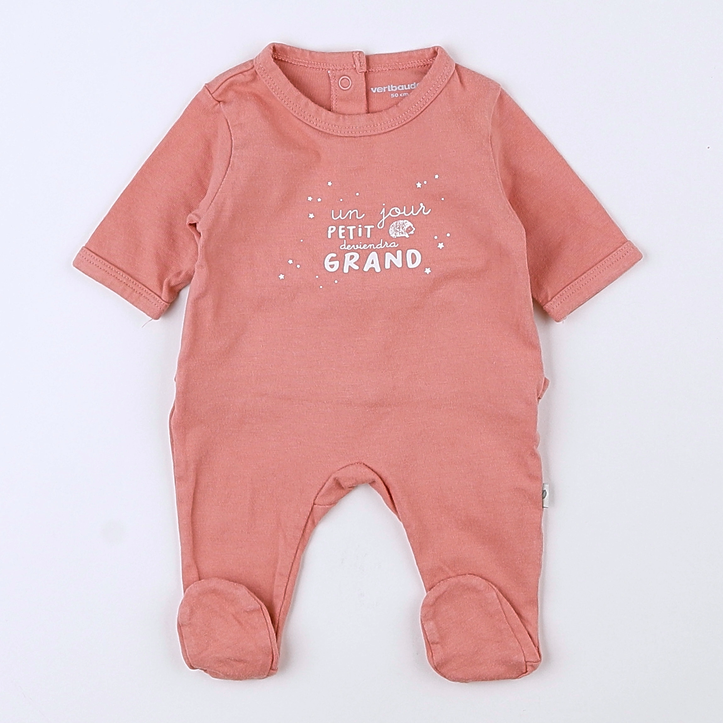 Vertbaudet - pyjama coton rose - 0 mois