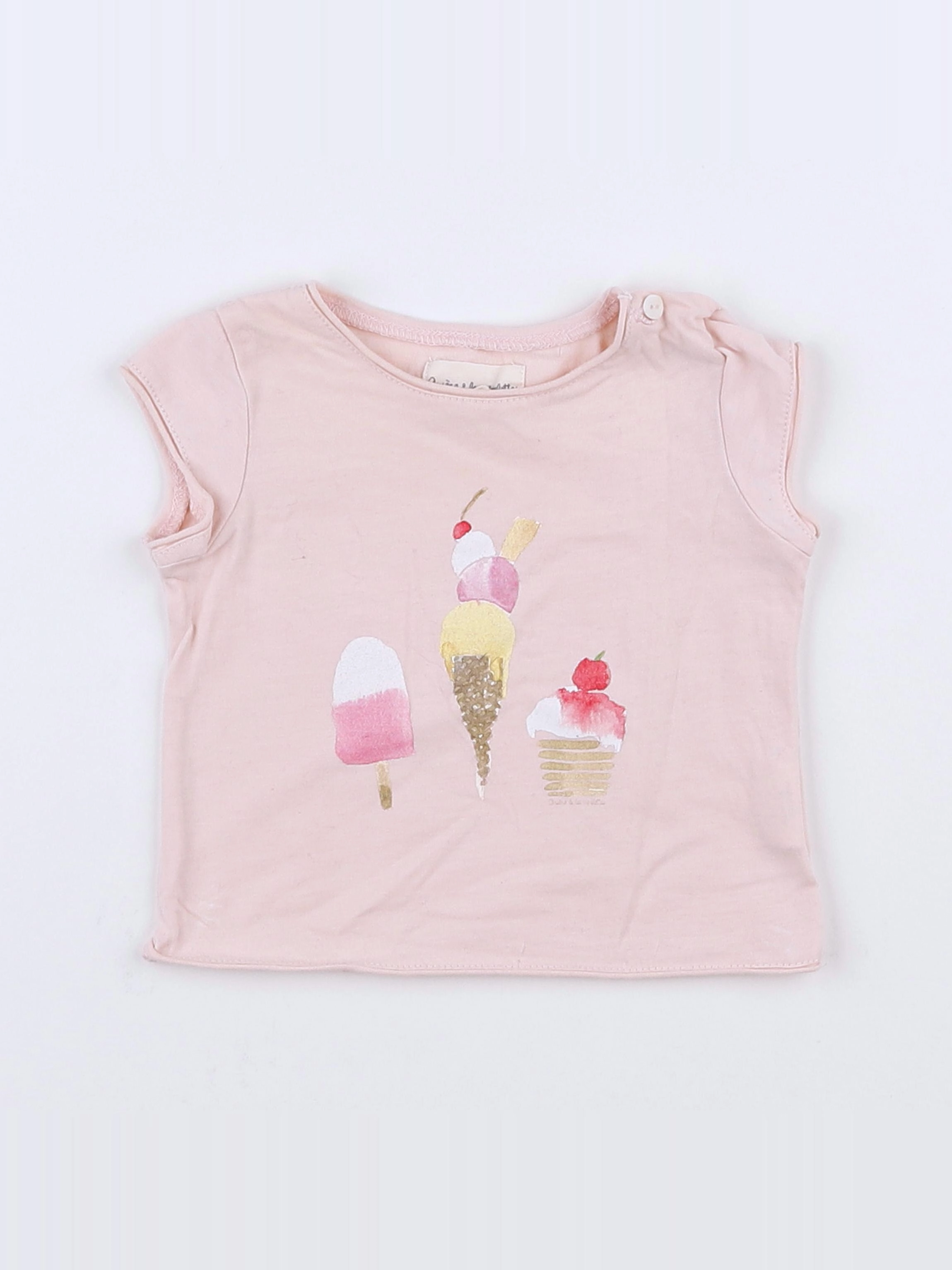 Arsène et les pipelettes - tee-shirt rose - 6 mois