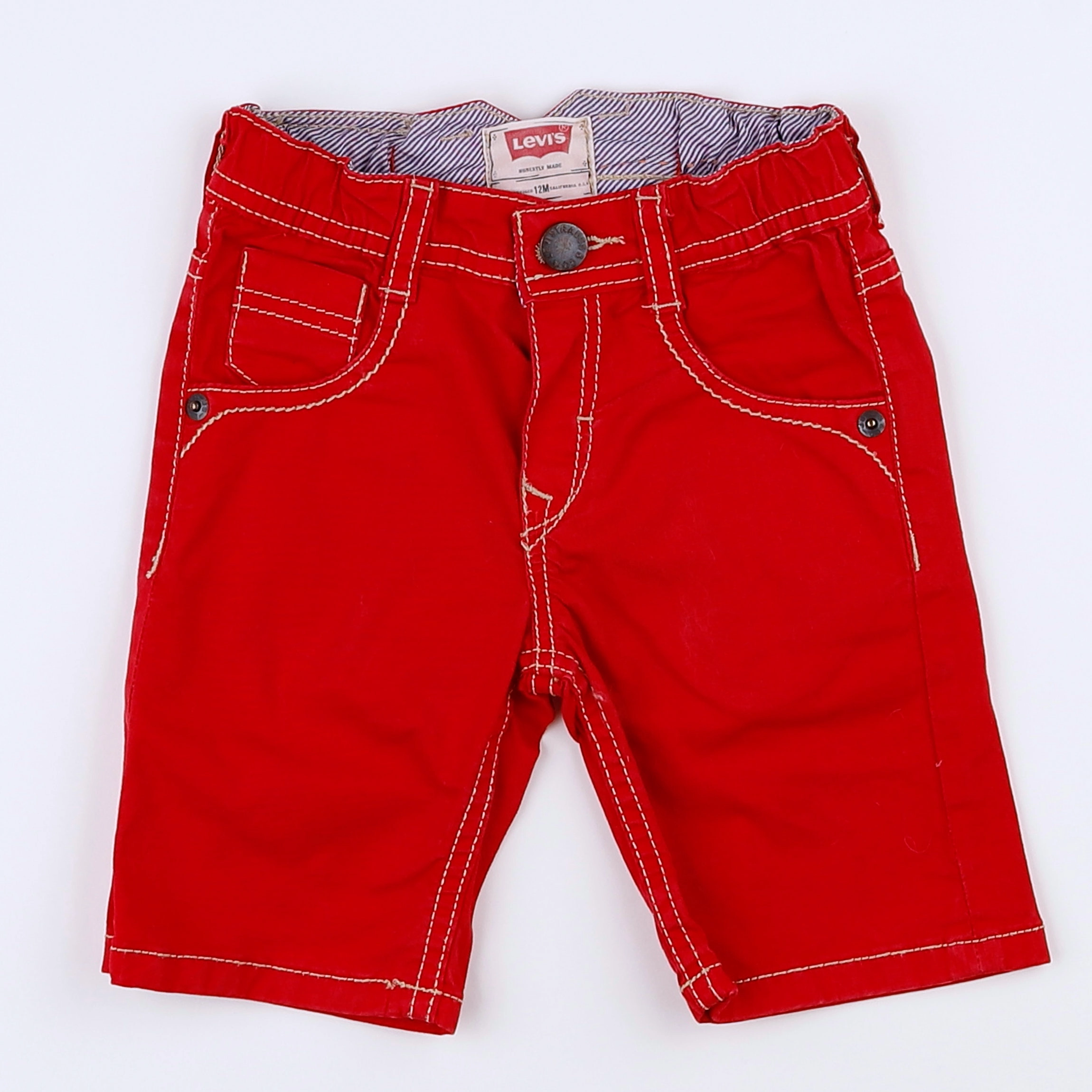 Levi's - short rouge - 12 mois