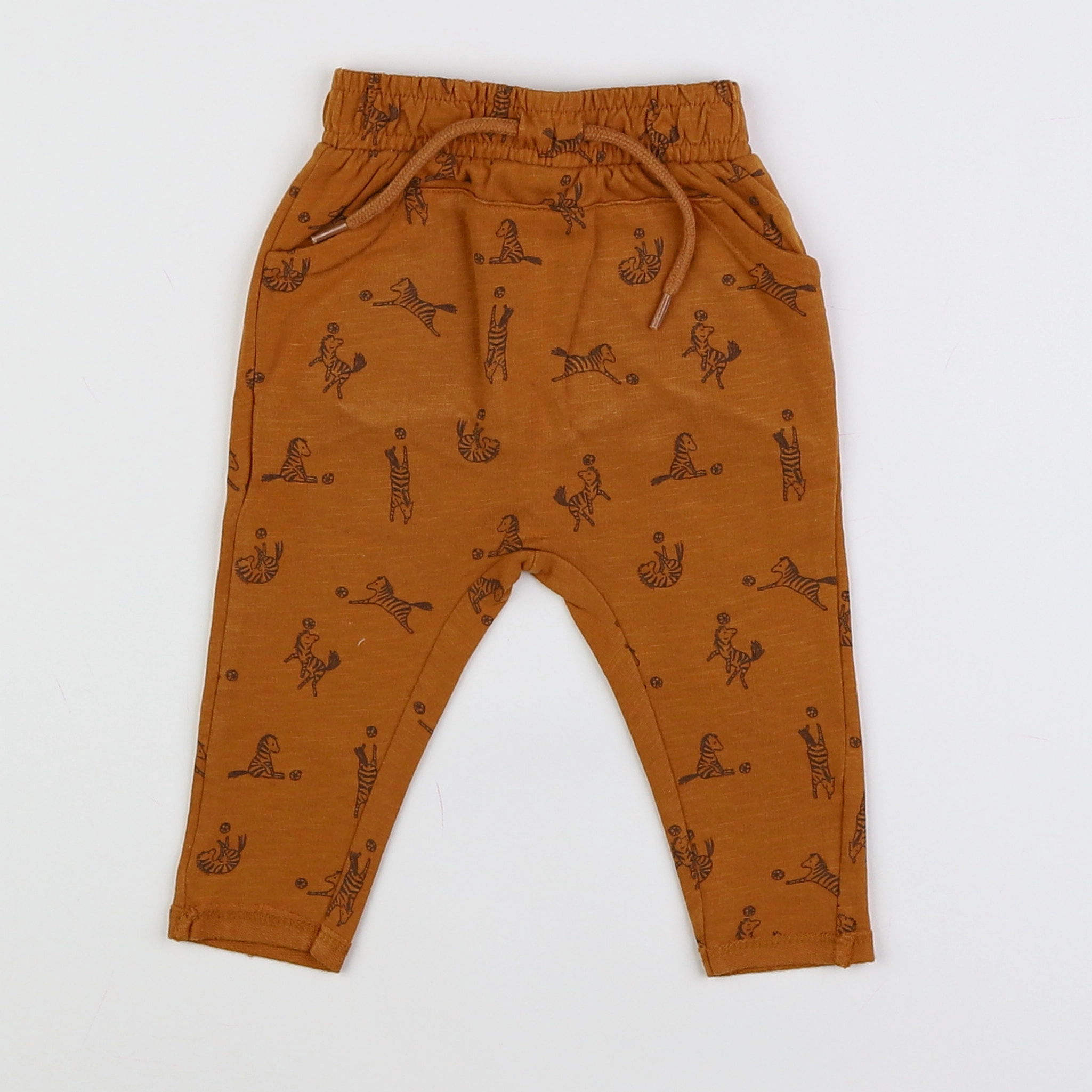 Vertbaudet - sarouel marron - 3 mois