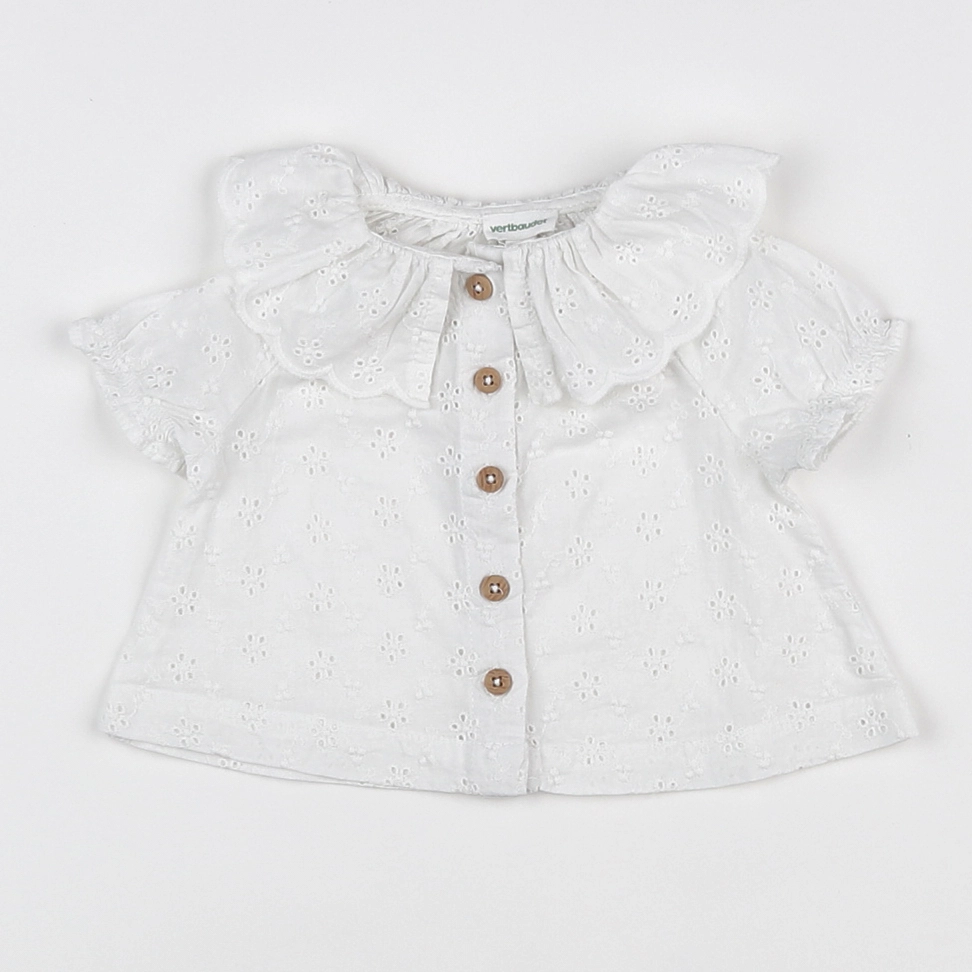 Vertbaudet - blouse blanc - 3 mois