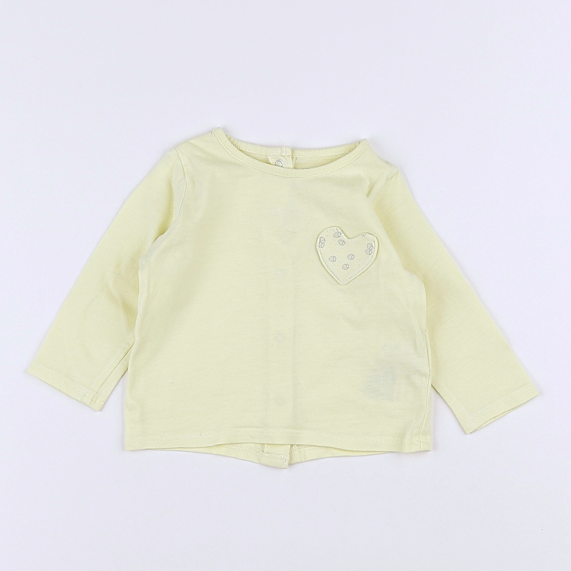 Vertbaudet - tee-shirt jaune - 3 mois