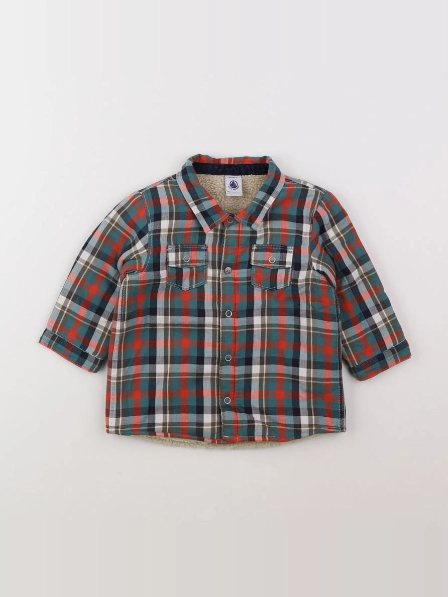 Petit Bateau - chemise multicolore - 18 mois