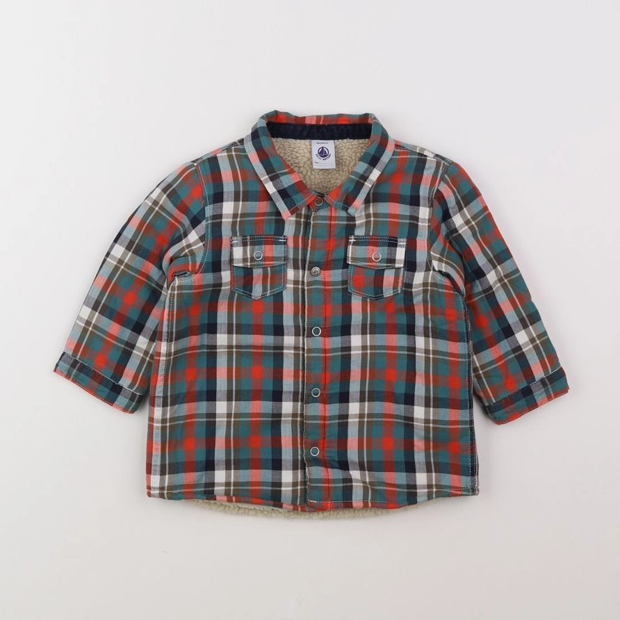 Petit Bateau - chemise multicolore - 18 mois