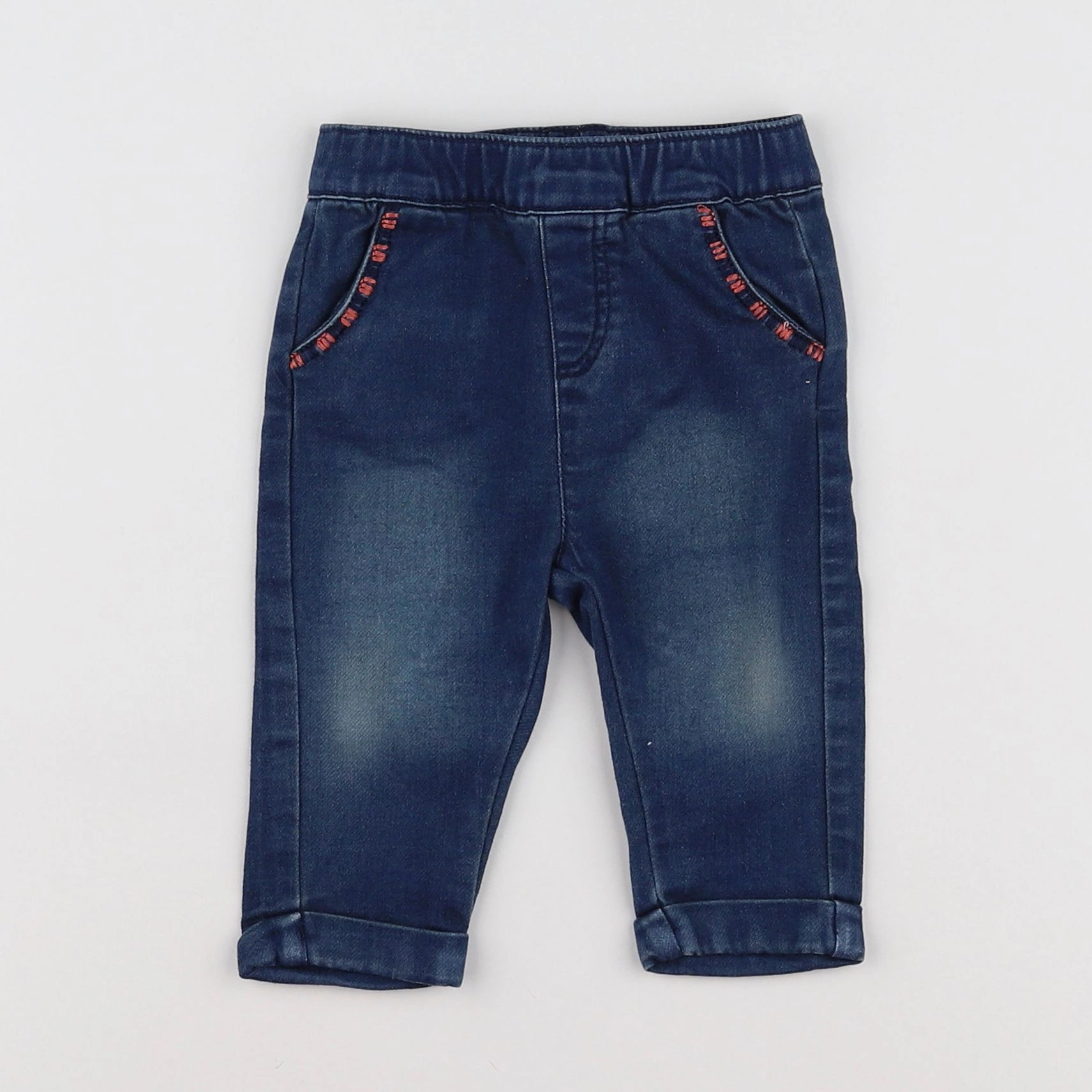 Vertbaudet - jegging bleu - 6 mois