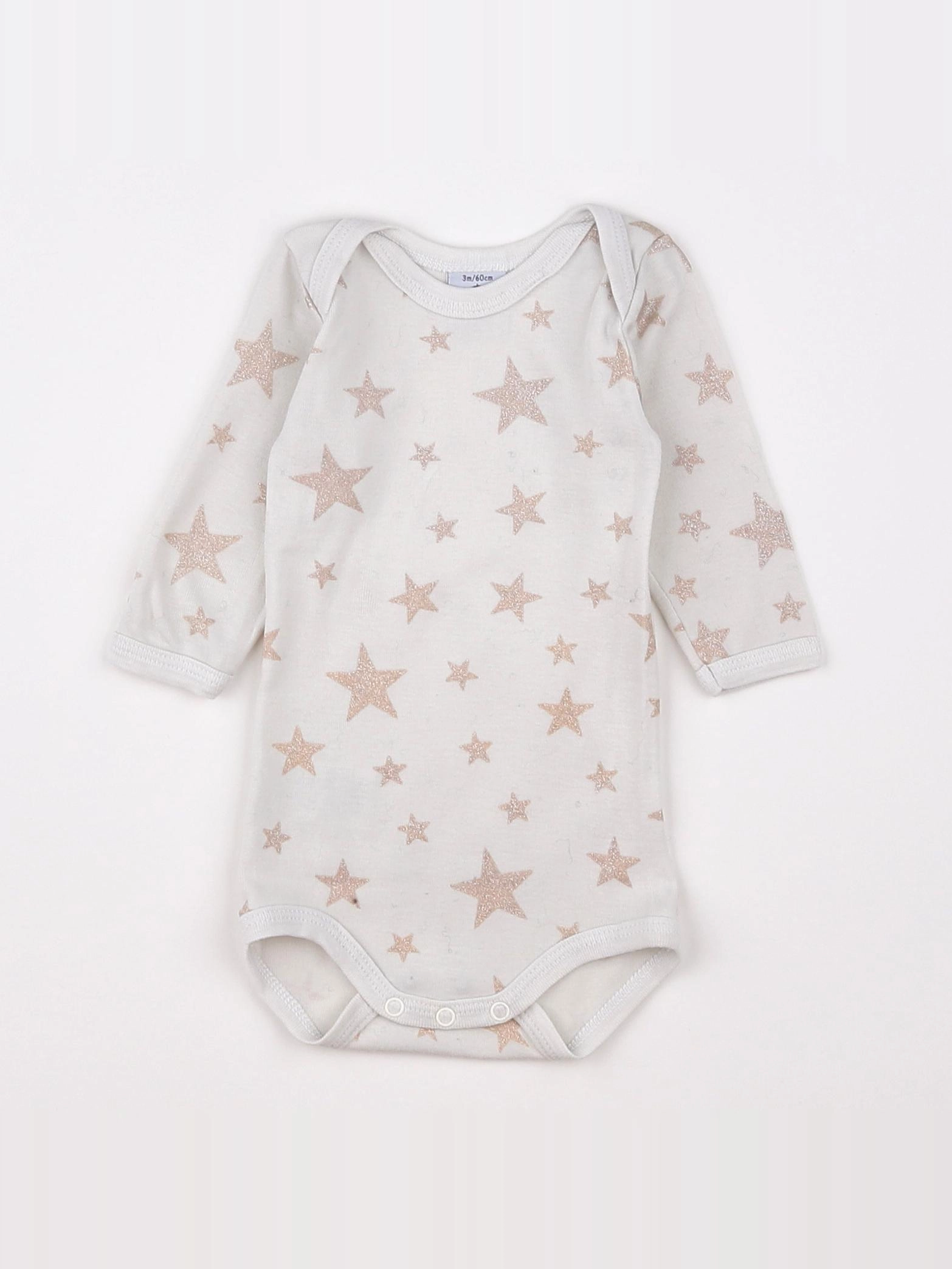 Petit Bateau - body beige - 3 mois