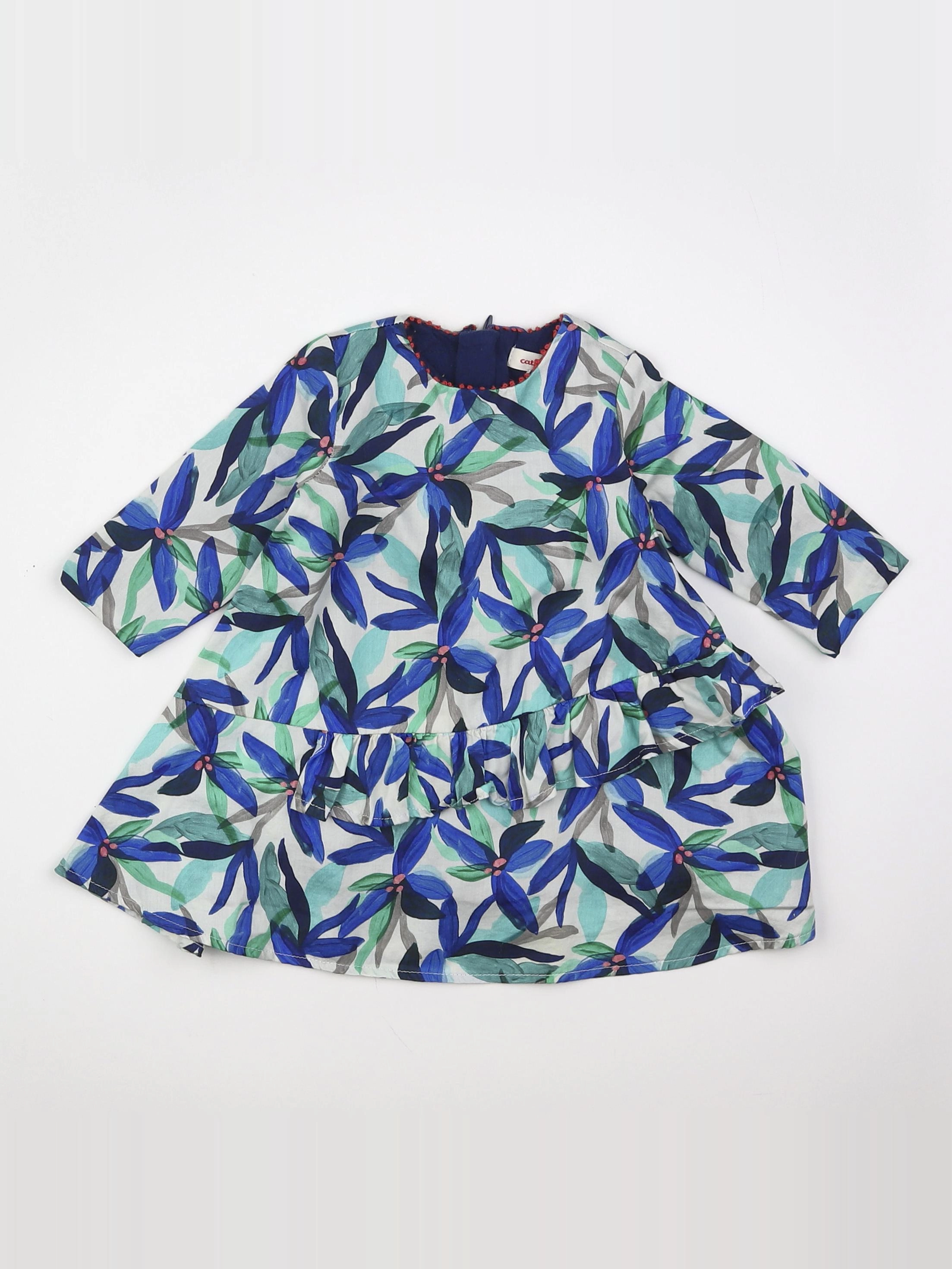 Catimini - robe bleu, blanc - 6 mois
