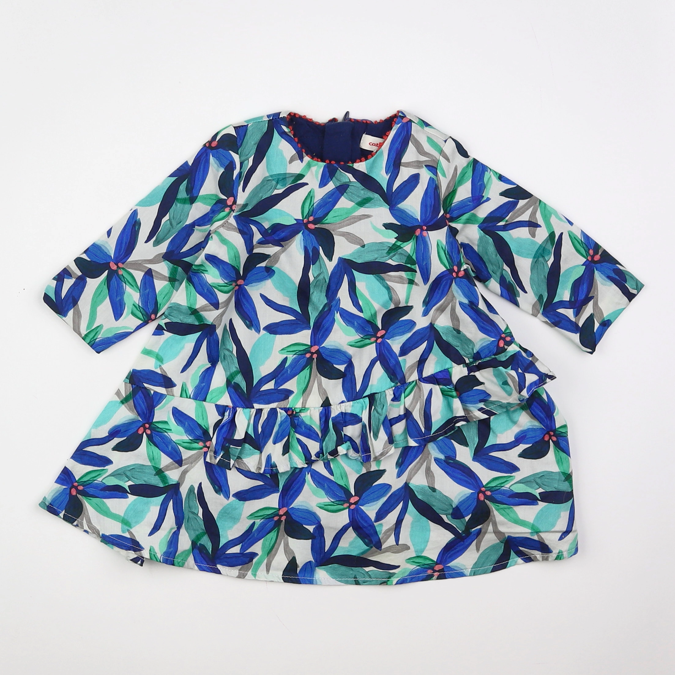 Catimini - robe bleu, blanc - 6 mois