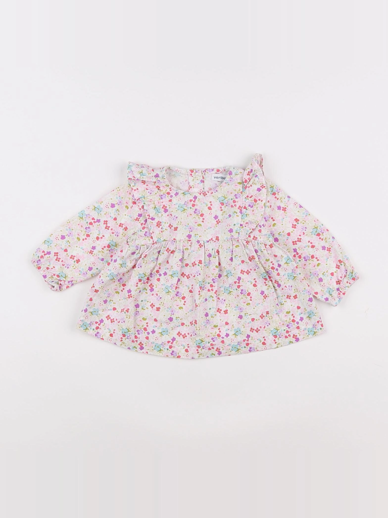 Vertbaudet - blouse multicolore - 3/6 mois