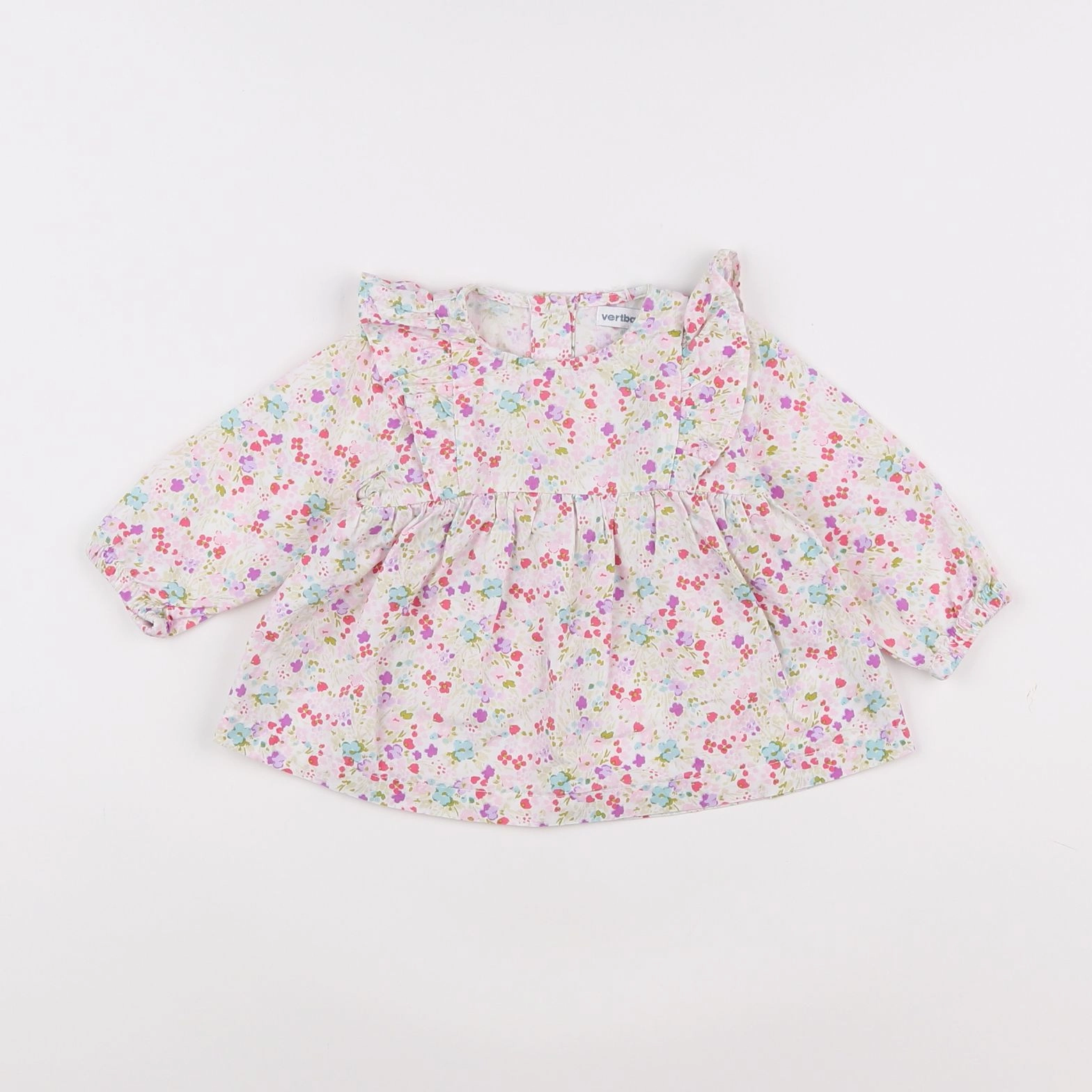 Vertbaudet - blouse multicolore - 3/6 mois