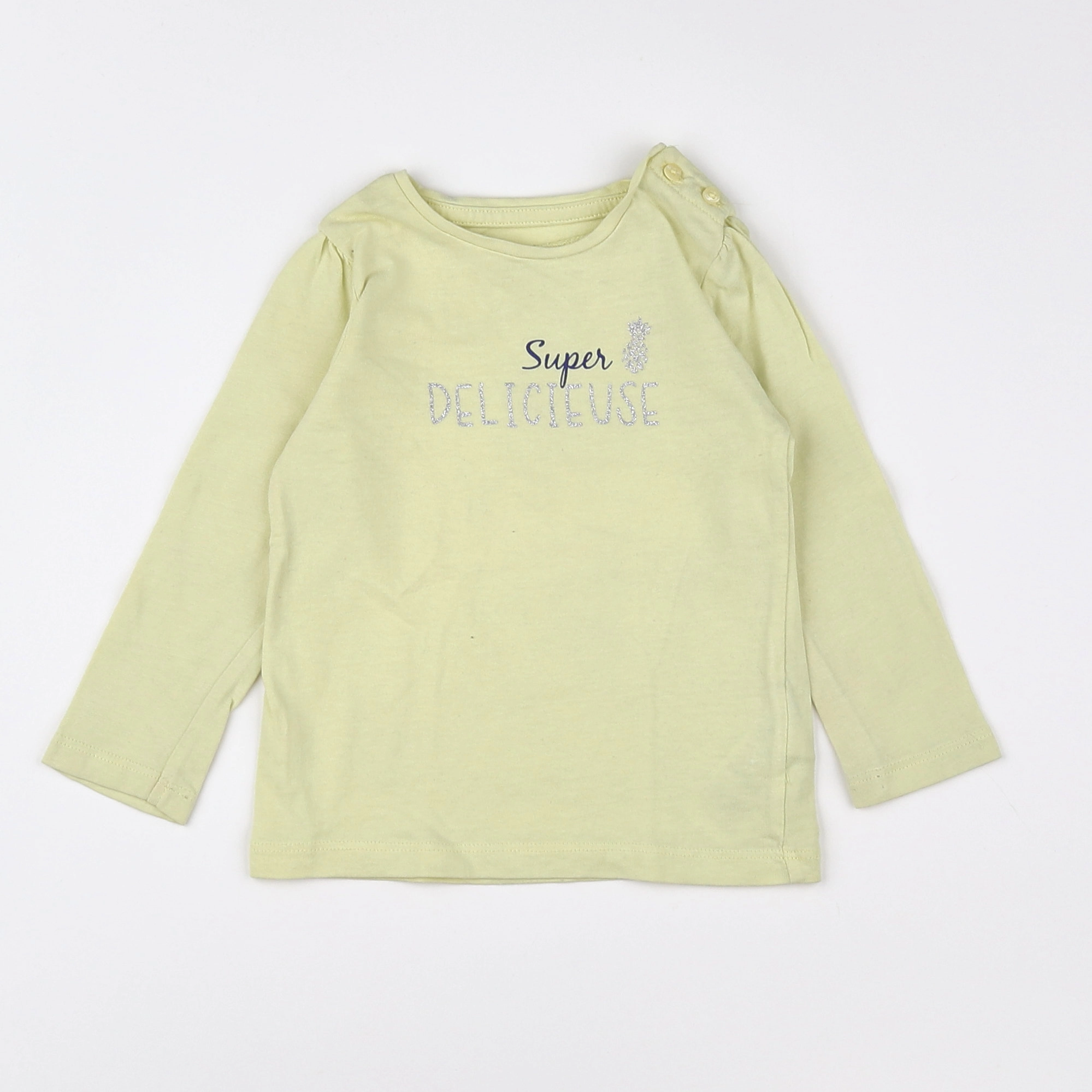 Vertbaudet - tee-shirt jaune - 12 mois