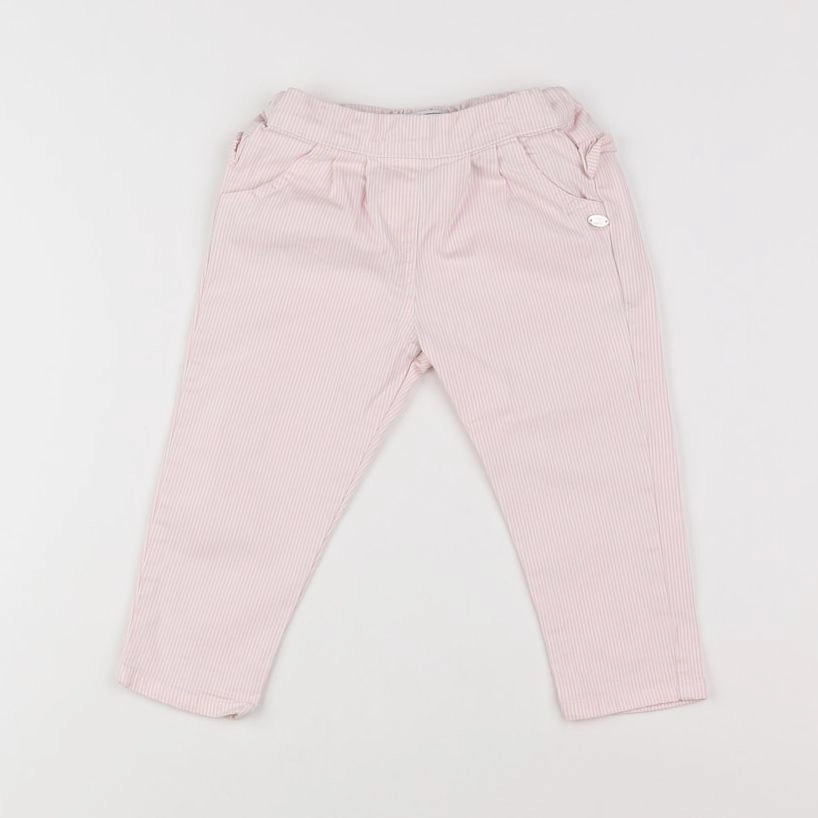 Tartine & Chocolat - pantalon rose, blanc - 18 mois