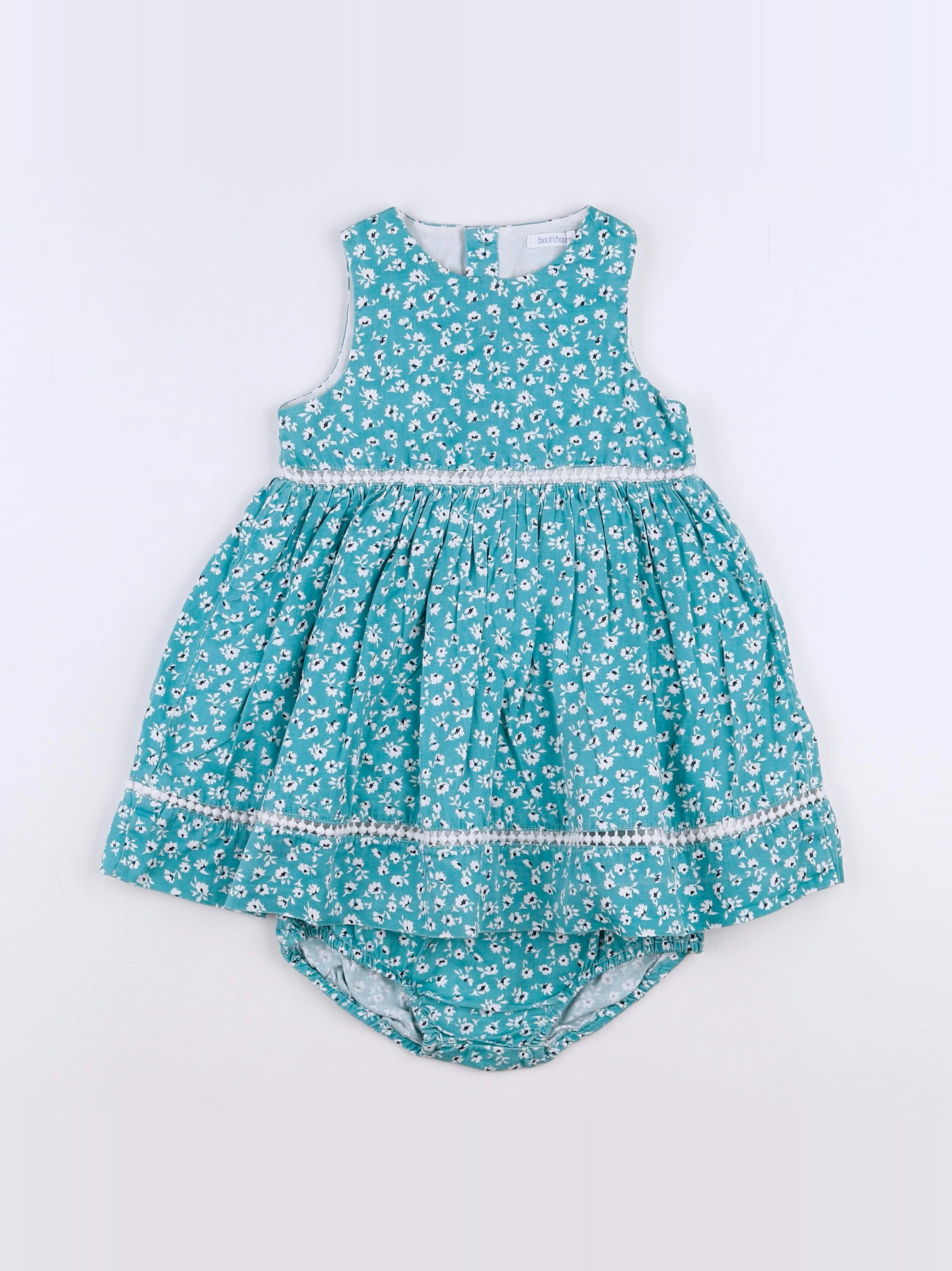 Boutchou - robe vert - 12 mois