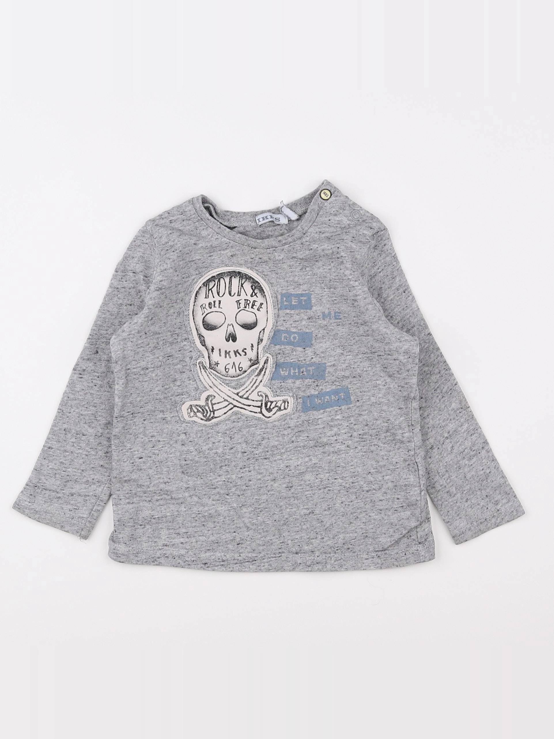 IKKS - tee-shirt gris - 18 mois