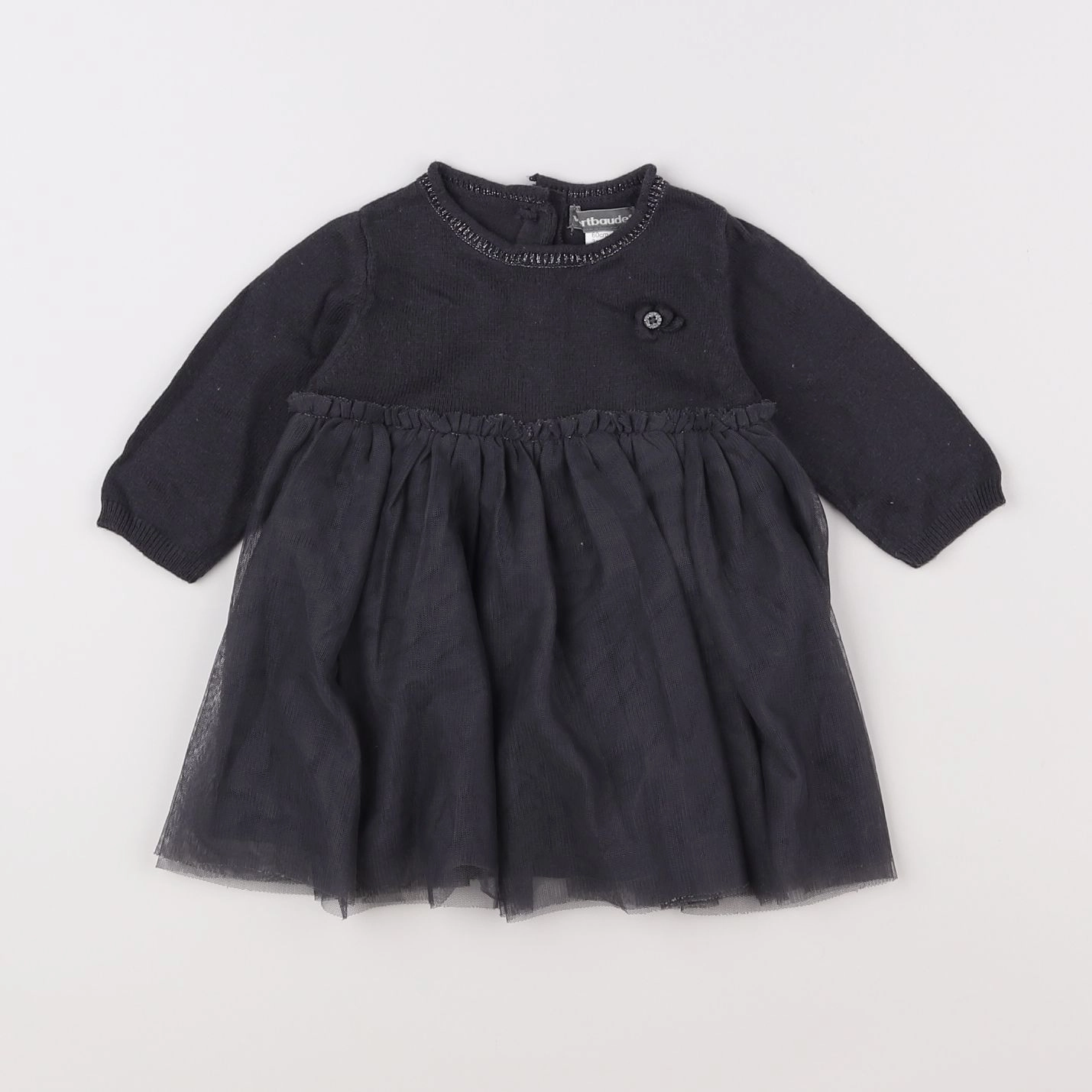 Vertbaudet - robe gris - 3 mois