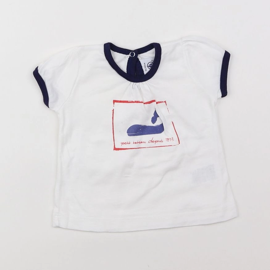 Petit Bateau - tee-shirt blanc - 3 mois