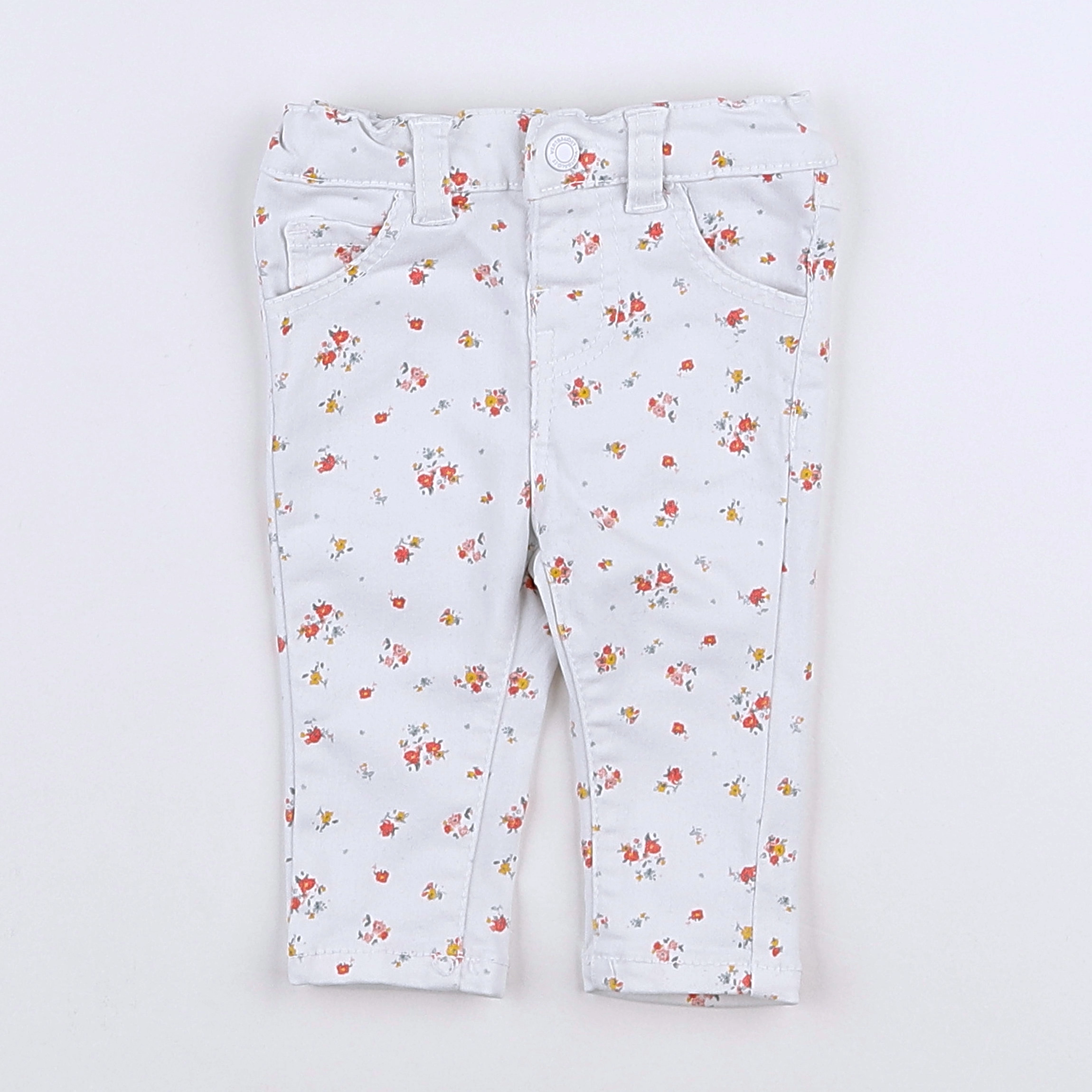 Vertbaudet - pantalon blanc - 3 mois