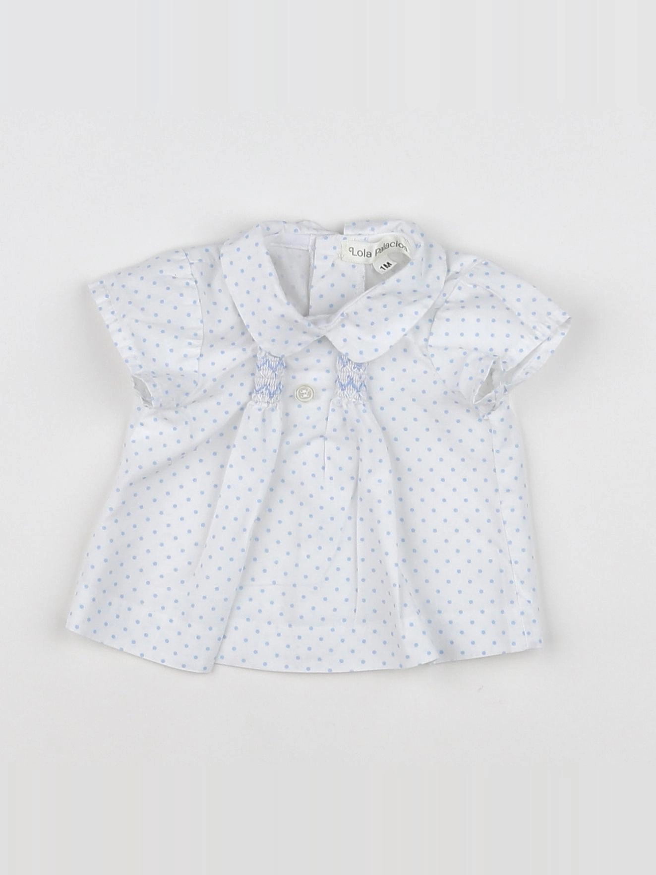 Lola Palacios - blouse blanc, bleu - 1 mois