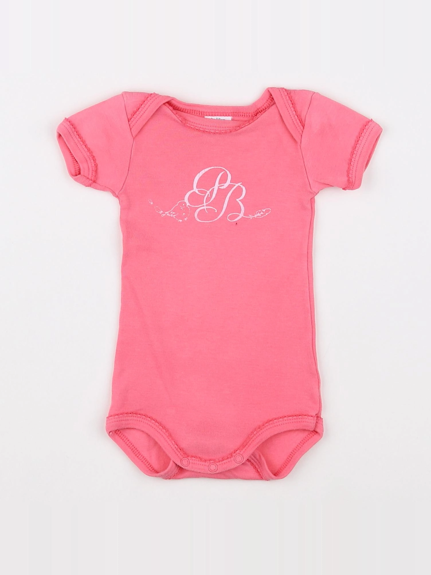 Petit Bateau - body rose - 3 mois