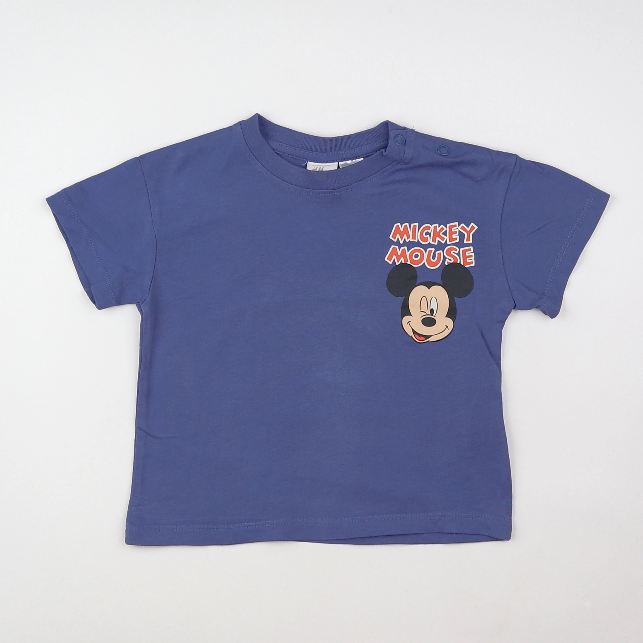 H&M - tee-shirt bleu - 9/12 mois
