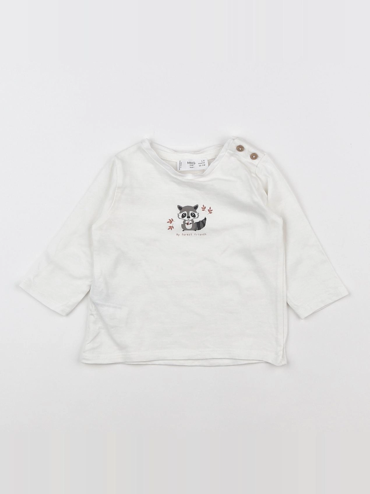 Mango - tee-shirt blanc - 3/6 mois