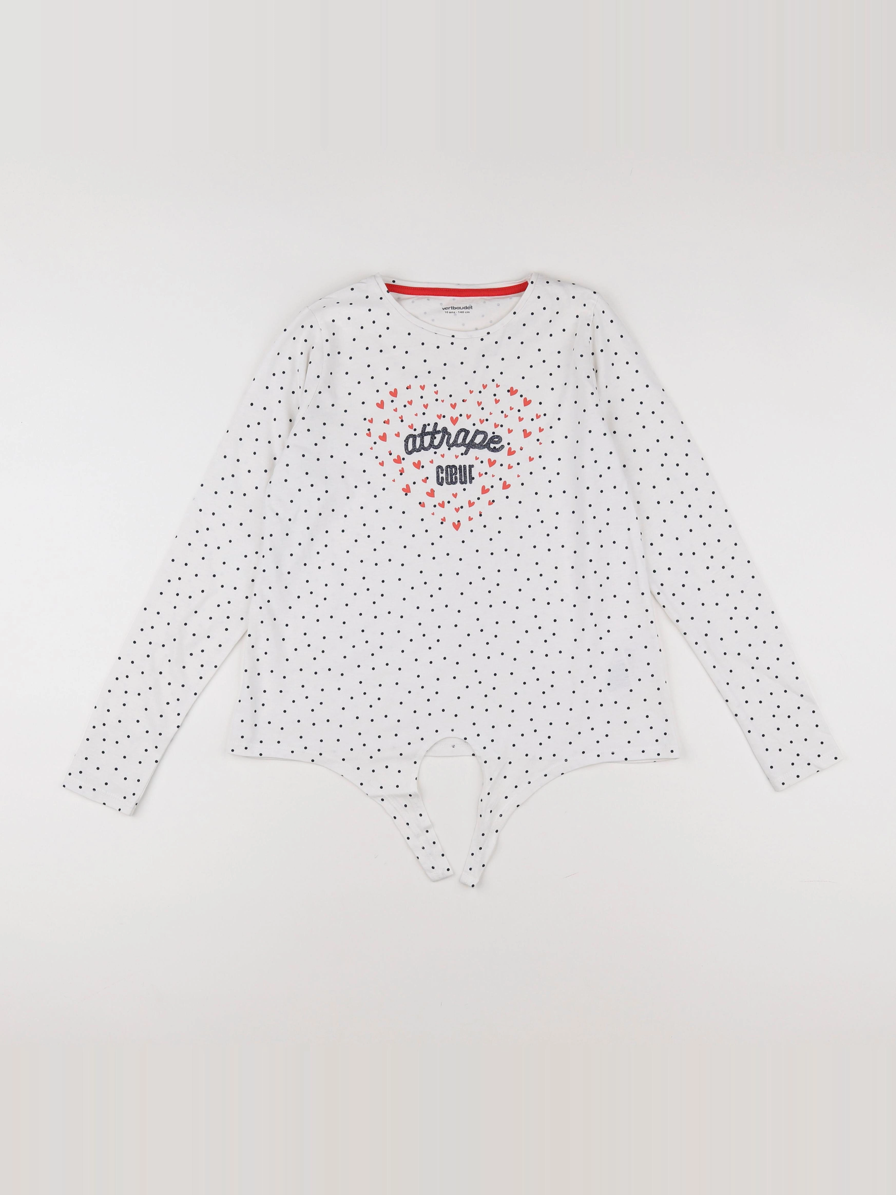 Vertbaudet - tee-shirt blanc - 10 ans