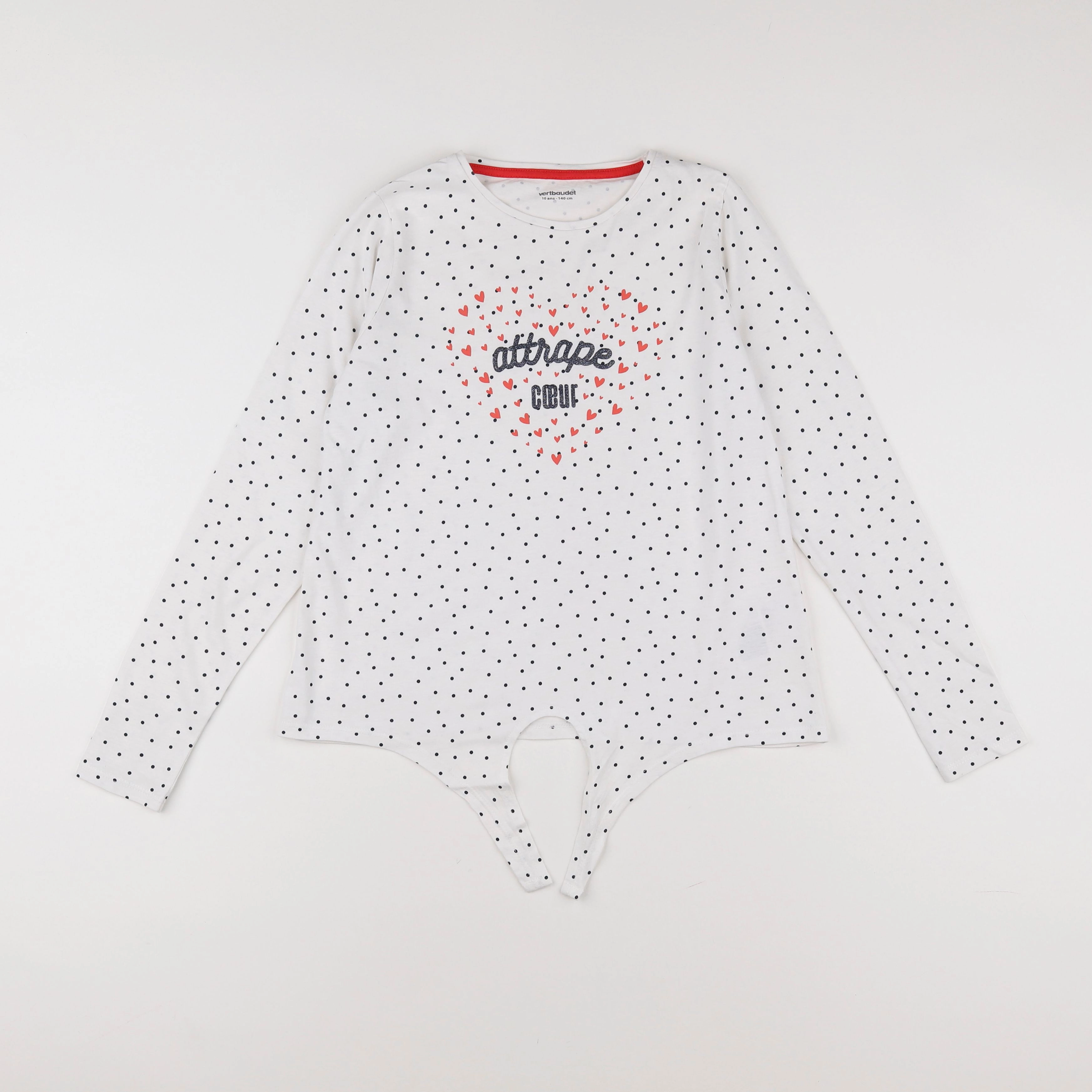 Vertbaudet - tee-shirt blanc - 10 ans