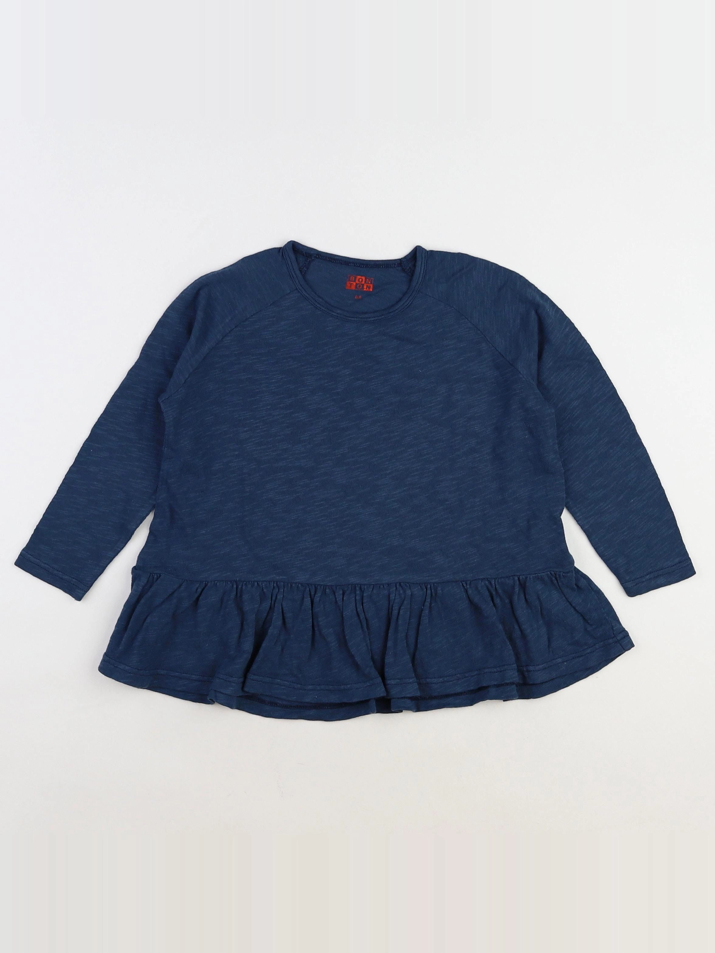 Bonton - tee-shirt bleu - 6 ans