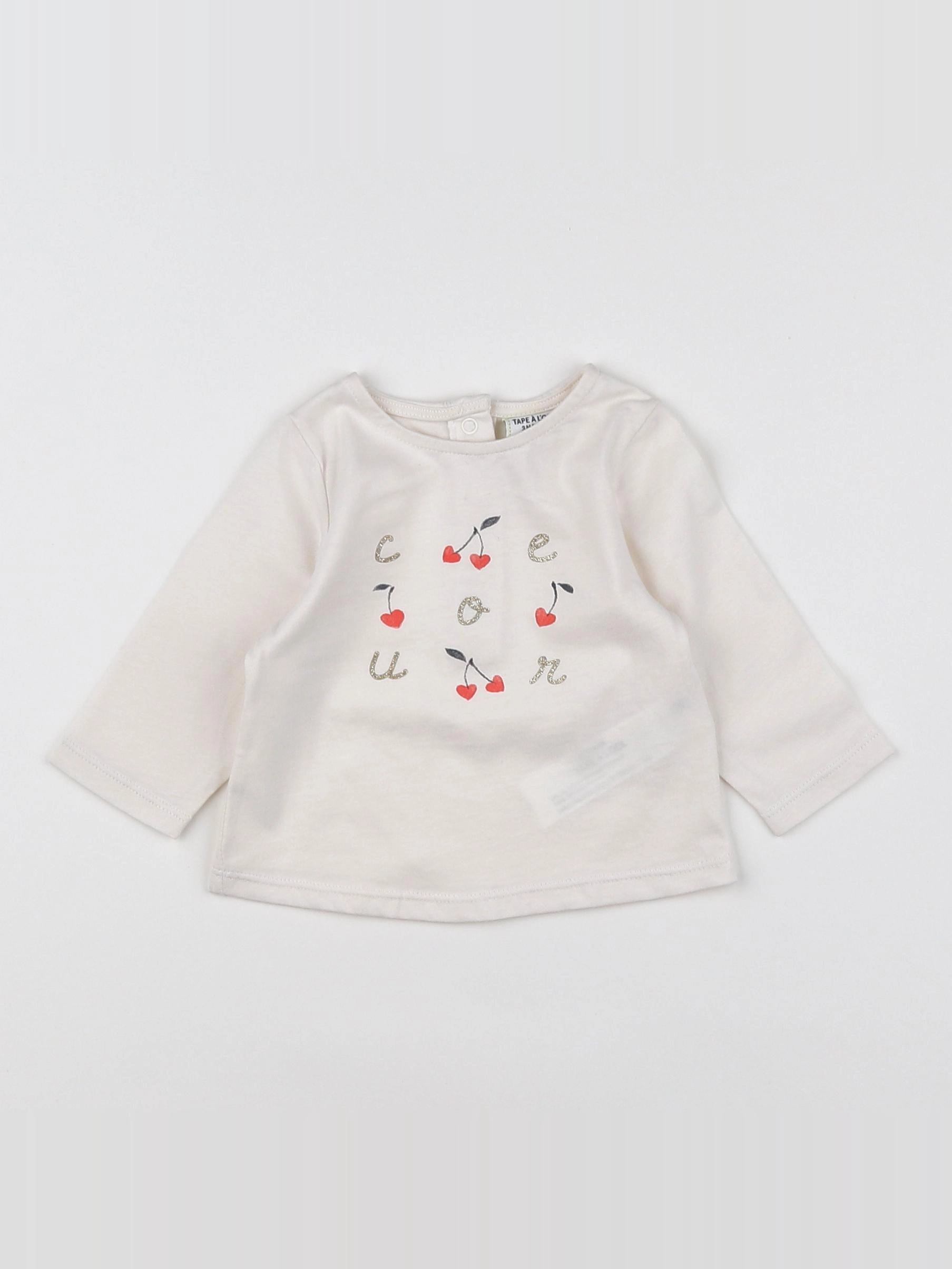 Tape à l'oeil - tee-shirt beige - 3 mois