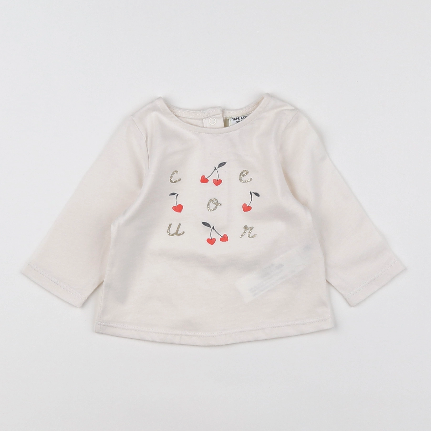 Tape à l'oeil - tee-shirt beige - 3 mois