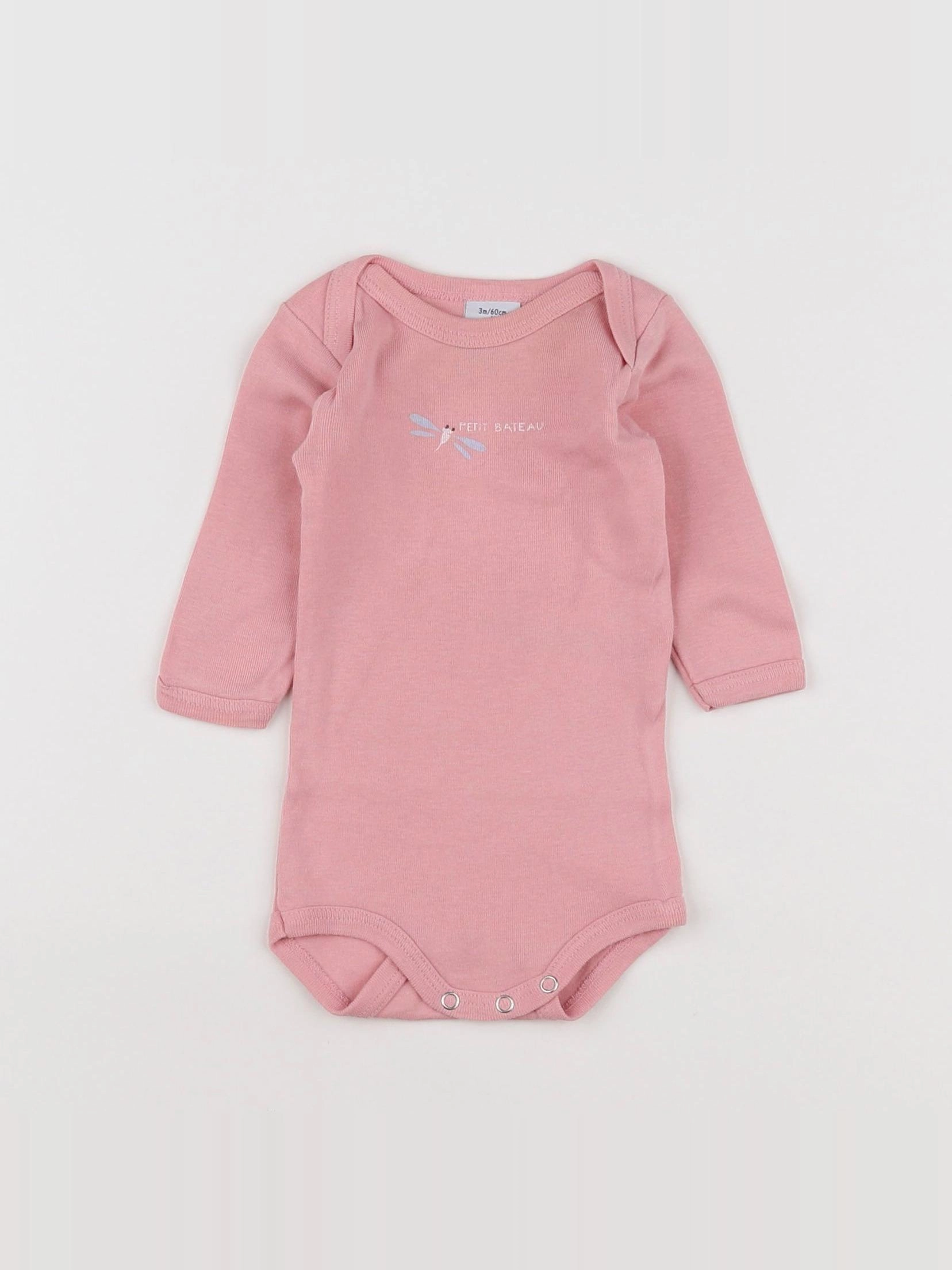 Petit Bateau - body rose - 3 mois