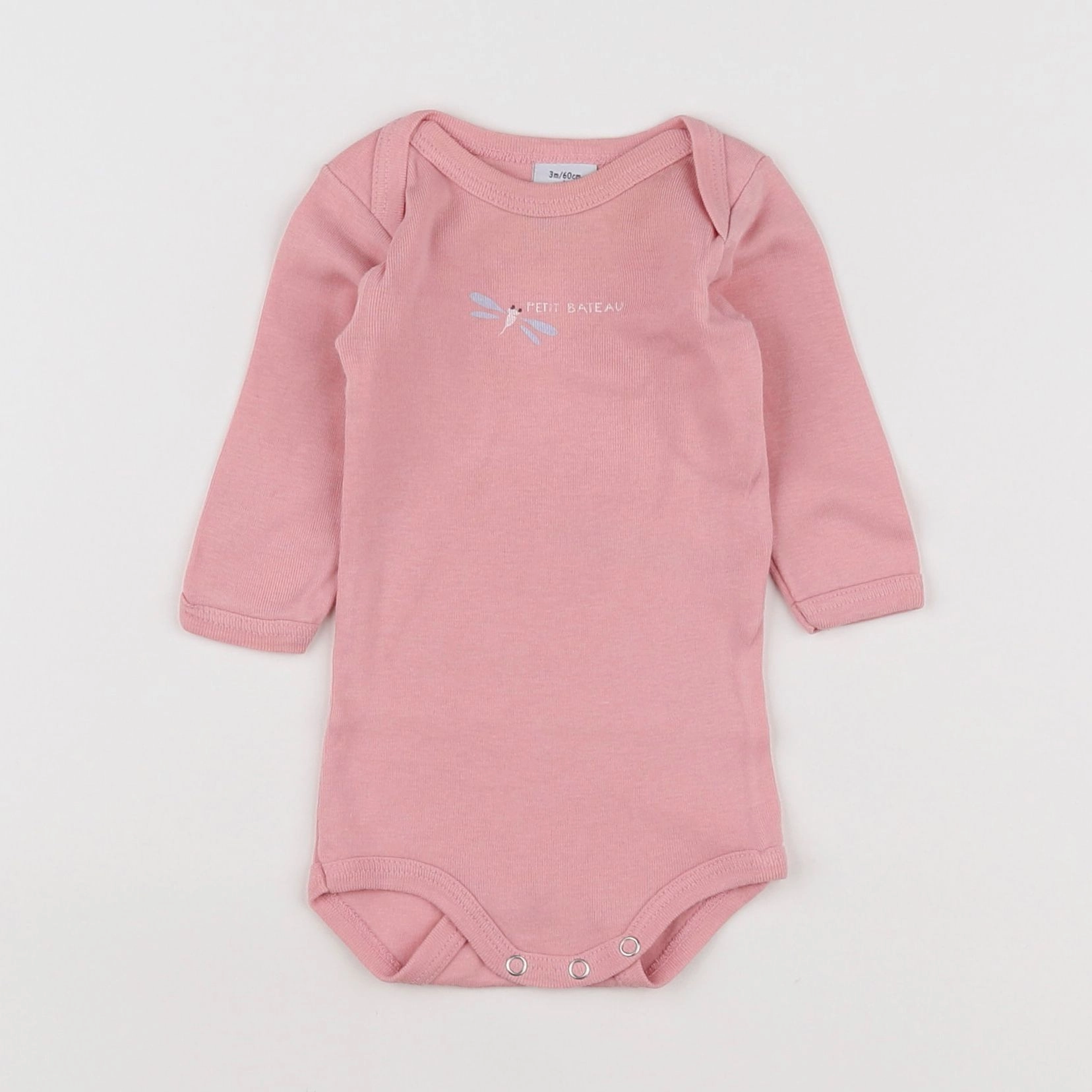Petit Bateau - body rose - 3 mois