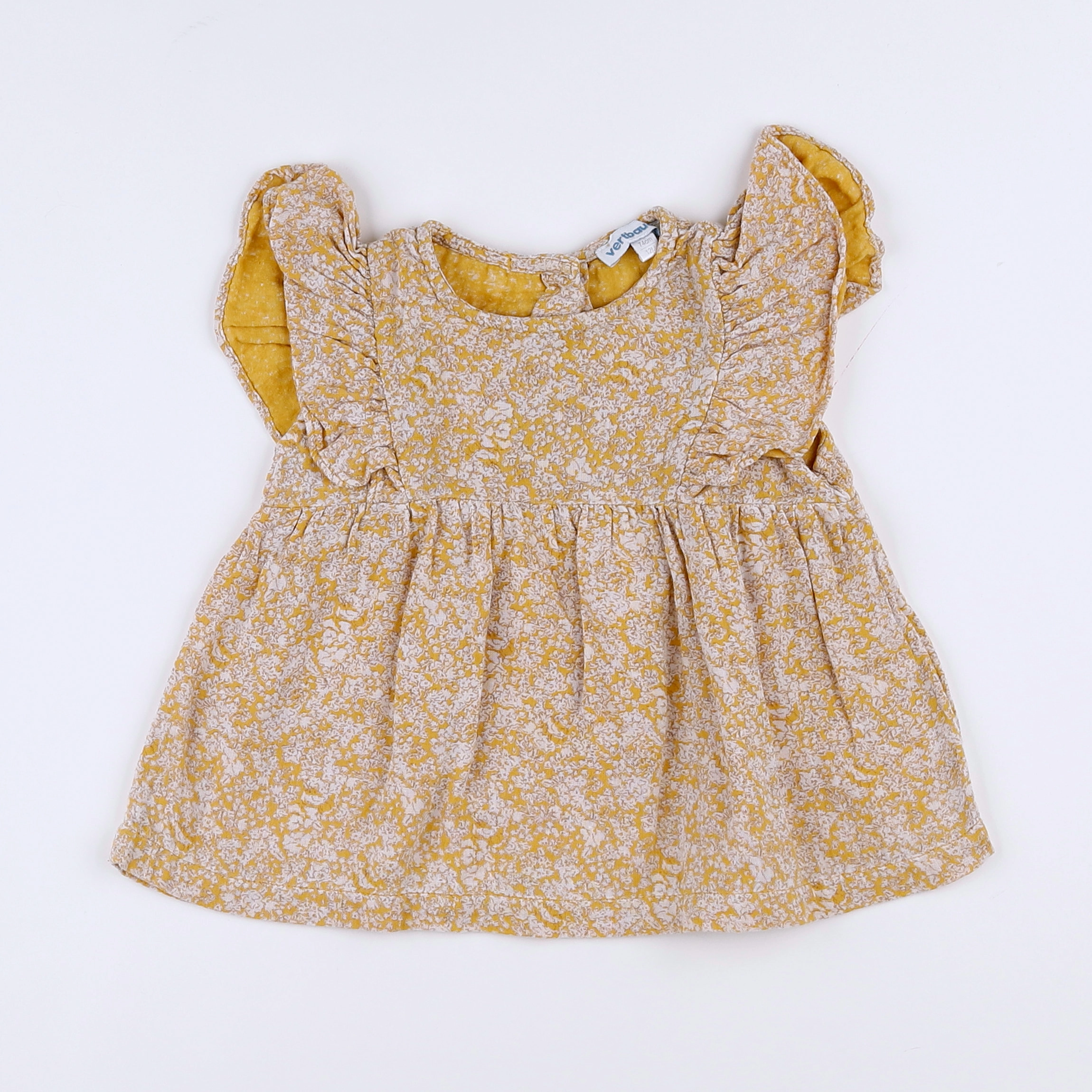 Vertbaudet - blouse jaune - 12 mois