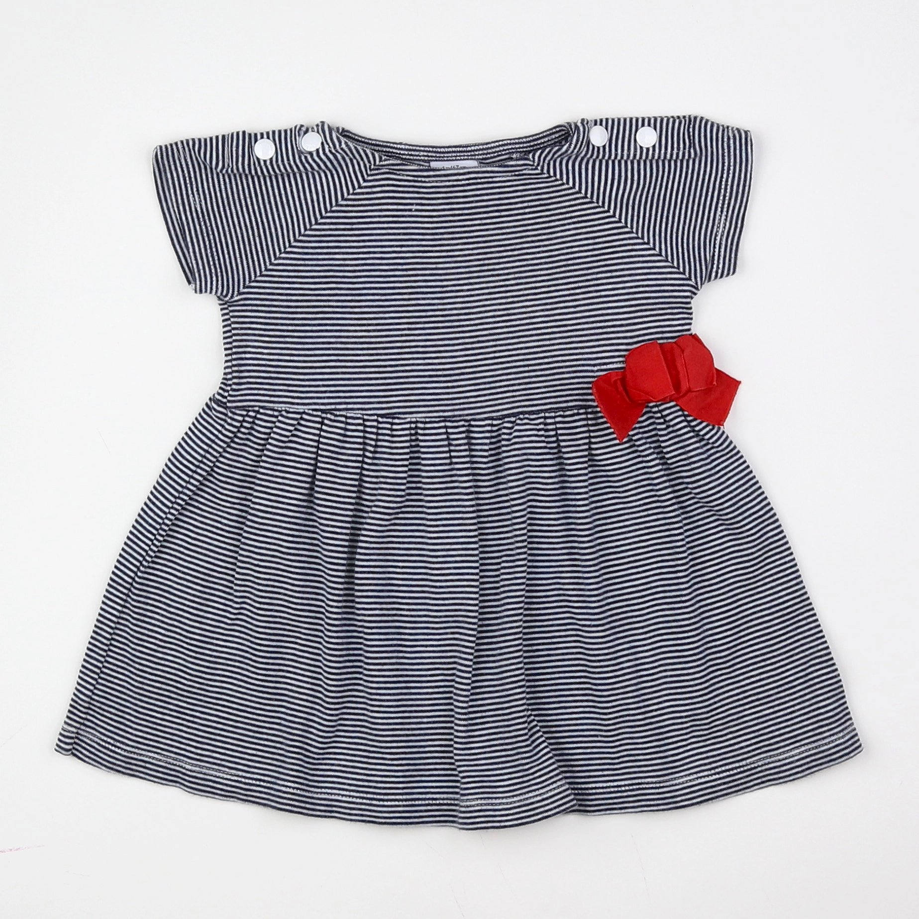 Petit Bateau - robe bleu - 6 mois